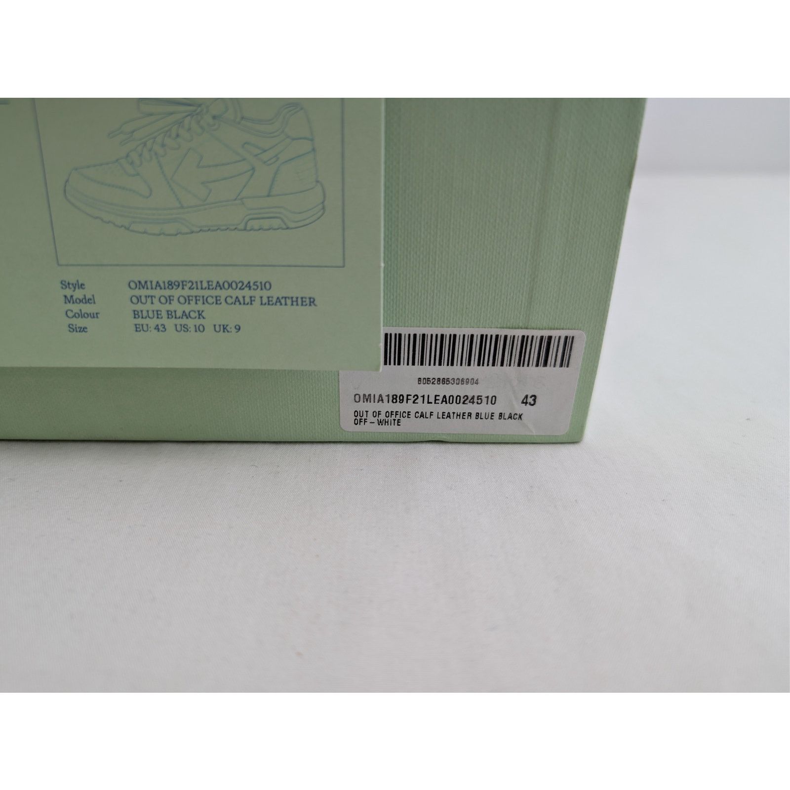 Off-White o1rshd1 Out of Office Calf Leather sneakers in Blue/Black Size US 10 / EU 43 - 24 Thumbnail