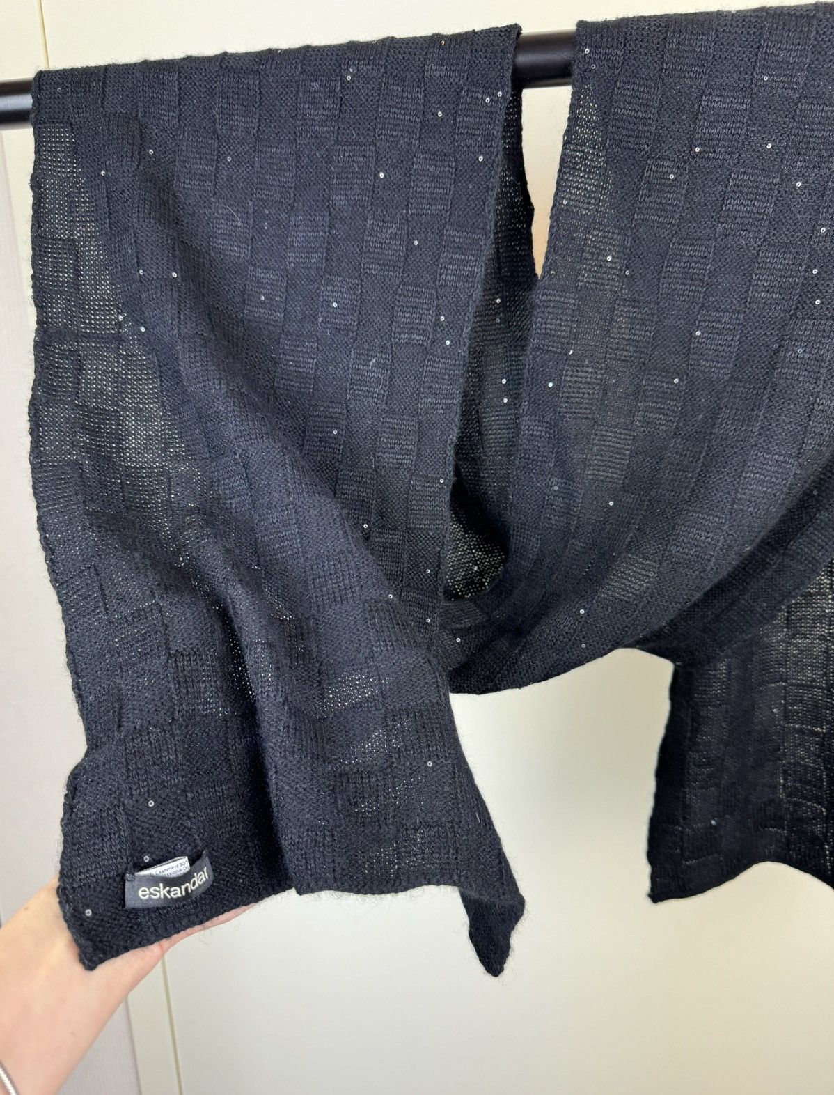 eskandar Eskandar cashmere silk sequin scarf Brunello Cucinelli style Size ONE SIZE - 4 Thumbnail