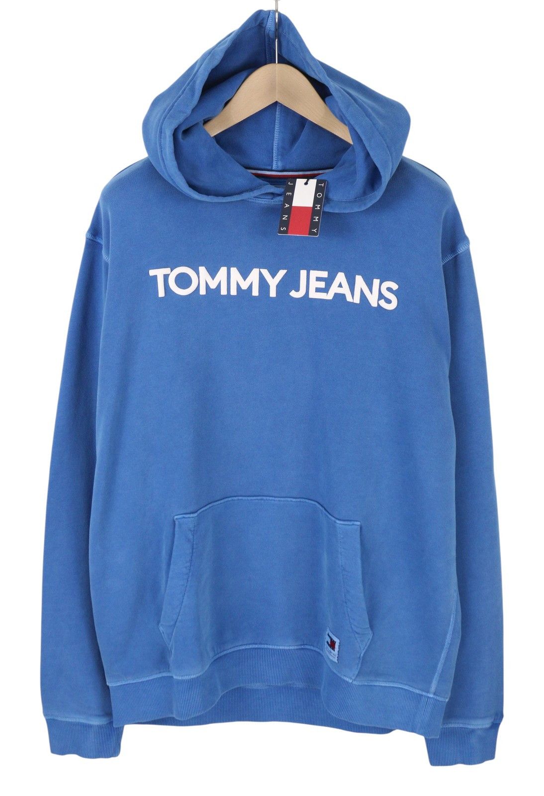 Tommy Hilfiger REQ NEW CLASSIC 2XL Blue Faded Logo Hoodie 87407 Size US XXL / EU 58 / 5 - 1 Thumbnail