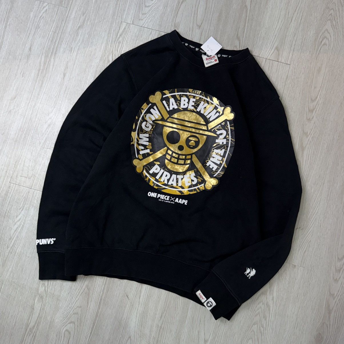 Aape Aape x One Piece by A bathing Ape APUNVS sweatshirt black Size US L / EU 52-54 / 3 - 2 Thumbnail