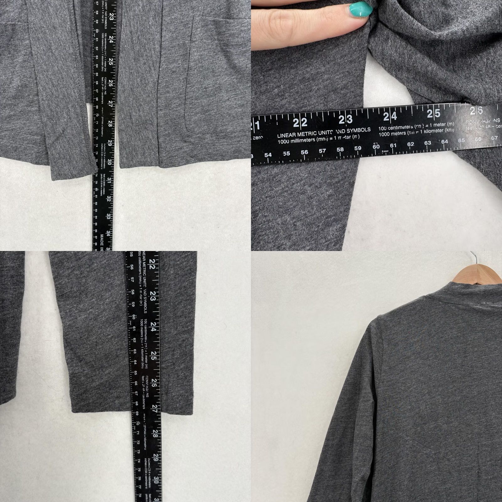 J.Crew J.CREW Cardigan Womens XL Gray Cotton Modal Open Front Pockets Knit NWT Sweater Size XL / US 12-14 / IT 48-50 - 8 Thumbnail