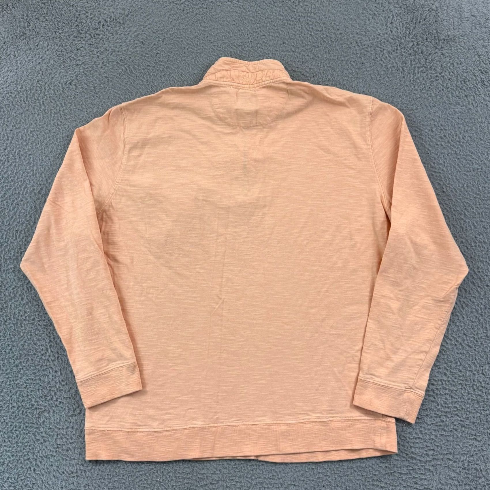 johnnie-O johnnie-O Shirt Mens XL Peach Long Sleeve 1/4 Zip Pocket Surf Pullover Preppy Size US XL / EU 56 / 4 - 2 Thumbnail
