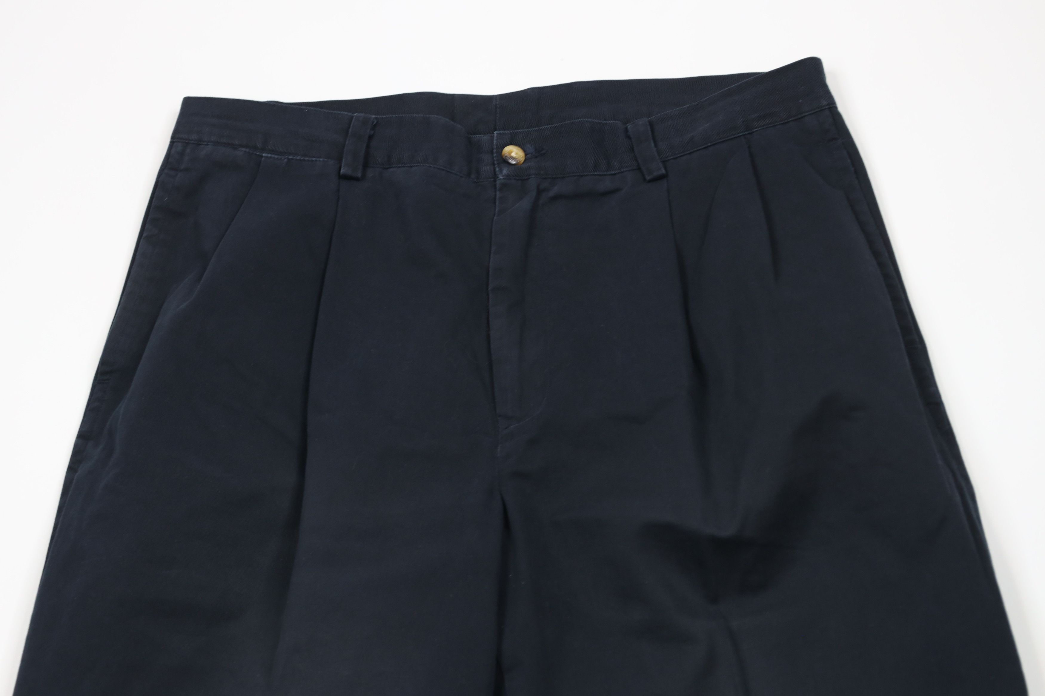 Nautica × Vintage Vintage 90s Nautica Spell Pleated Wide Leg Chino Pants Blue Size US 34 / EU 50 - 2 Thumbnail