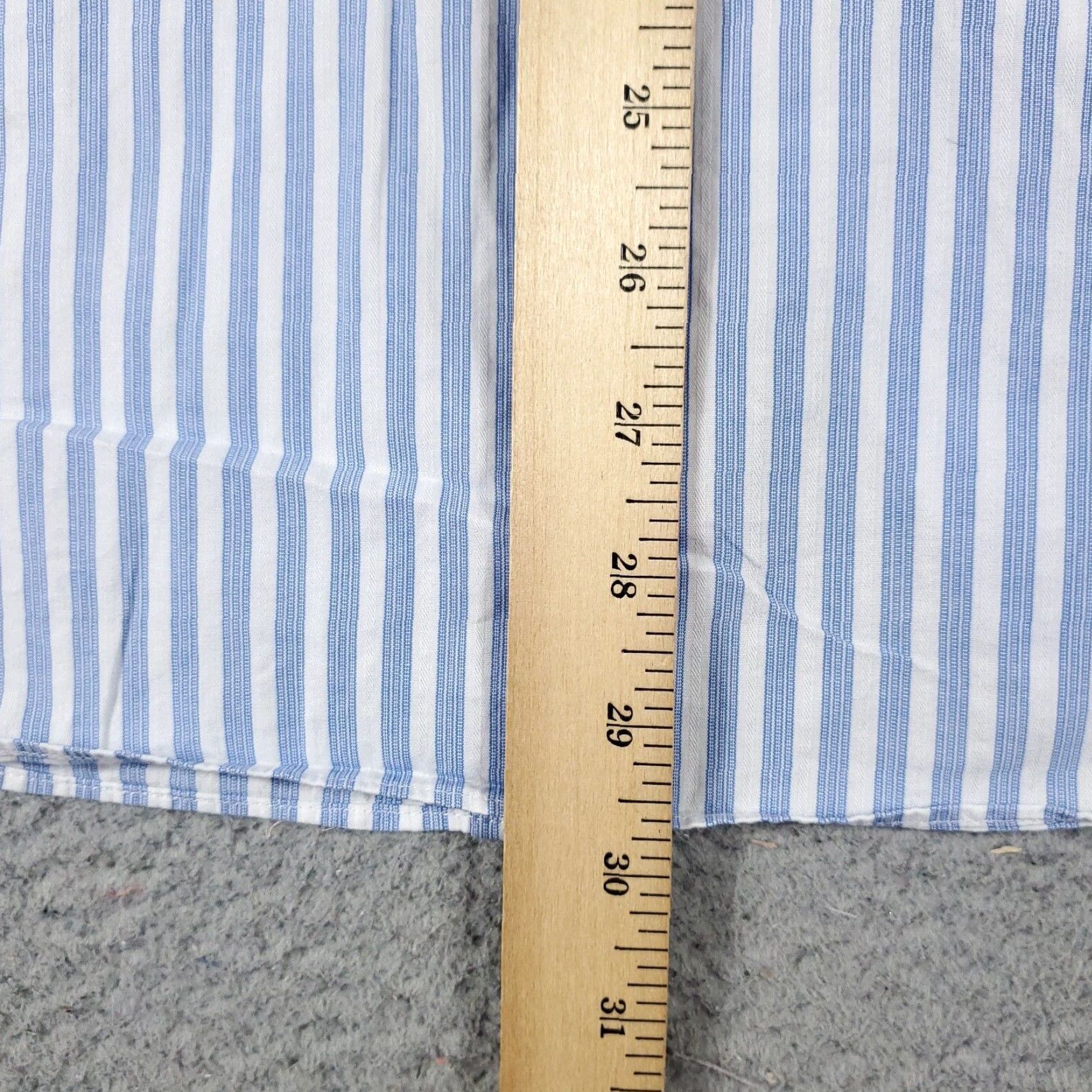 Tommy Hilfiger Tommy Hilfiger Dress Shirt Mens 16 Blue White Striped Long Sleeve Button Up Size 42R - 6 Thumbnail