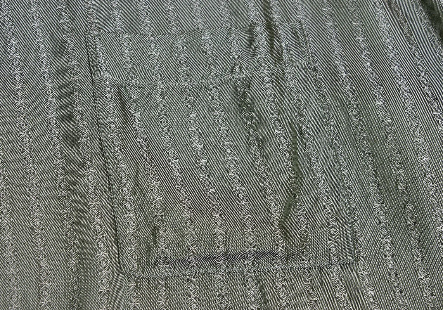 Yohji Yamamoto Yohji Yamamoto Striped Jacquard Rayon Shirt Size US L / EU 52-54 / 3 - 7 Thumbnail