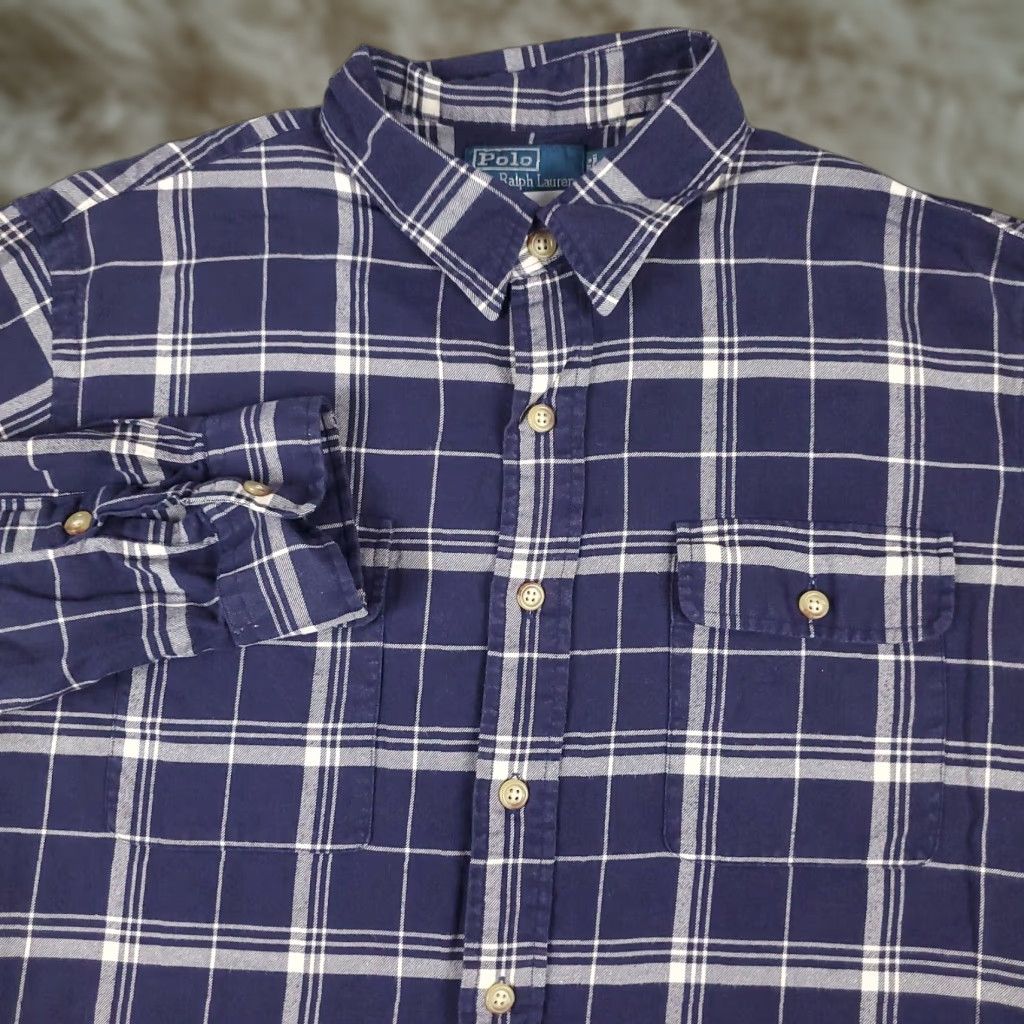 Ralph Lauren Ralph Lauren Purple Plaid Button-Up Shirt Mens XL Long Sleeve Casual Size US XL / EU 56 / 4 - 1 Thumbnail