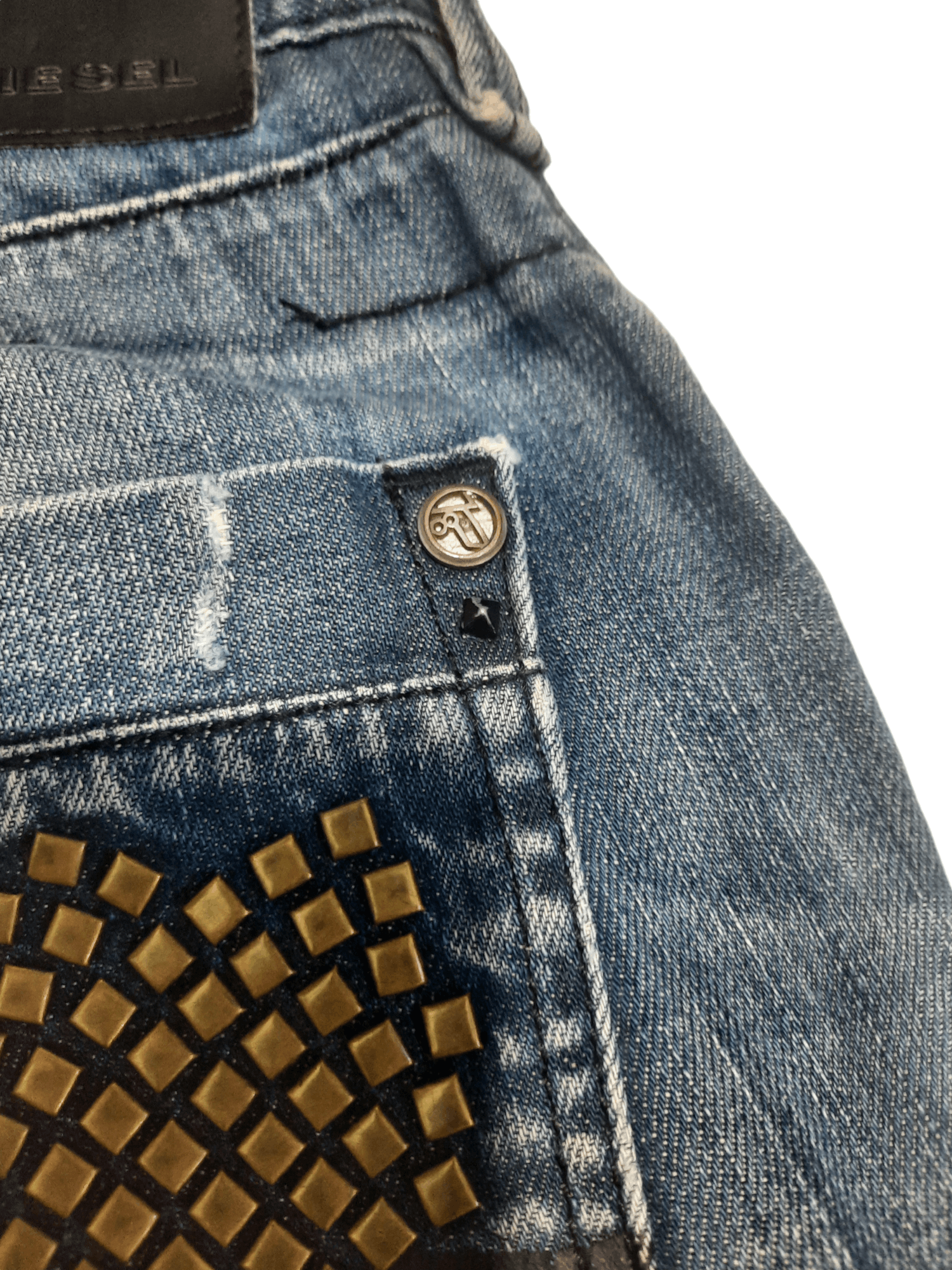 Diesel "DIESEL" distressed denim Size US 29 - 4 Thumbnail