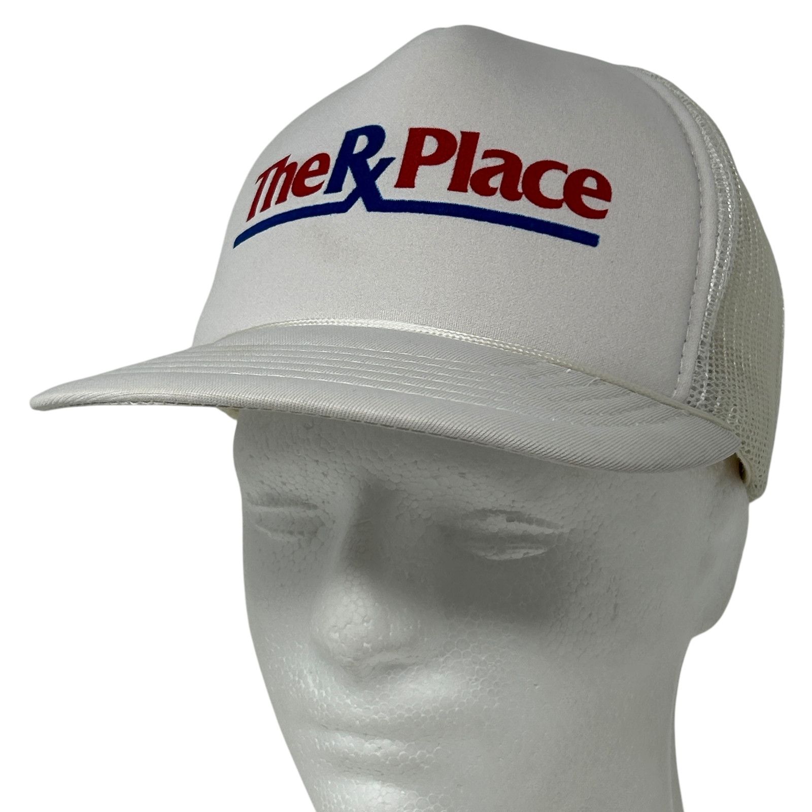 Other Vintage 80s The RX Place Drug Store Trucker Hat Cap White Size ONE SIZE - 9 Thumbnail
