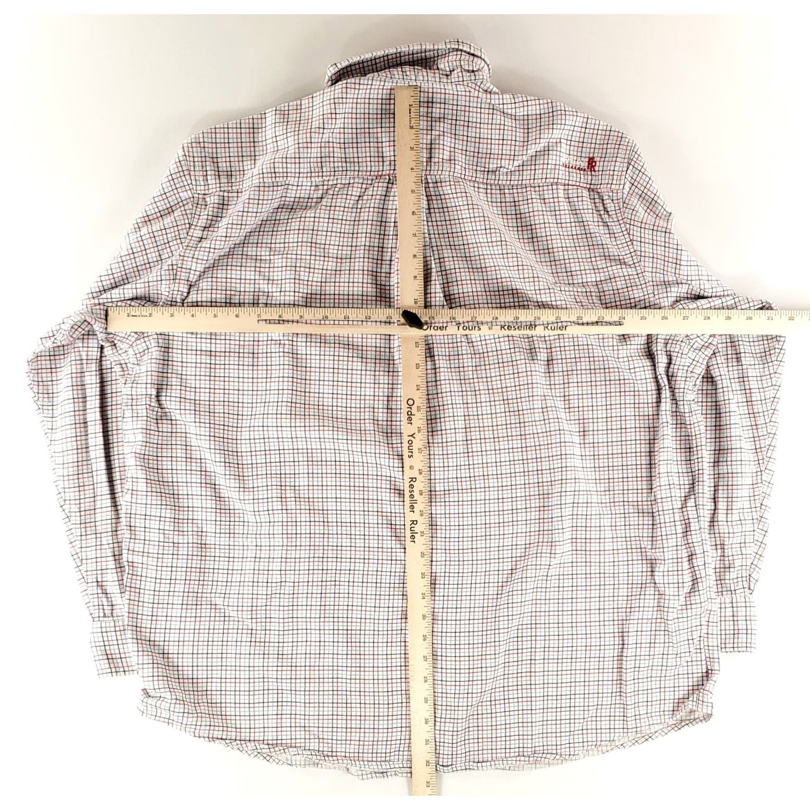 Ariat Ariat Button Down Shirt CAT2 2112 Check Plaid White Red Blue Mens XXL Long Sleeve White Mens 2XL (Light Soiling) Size US XXL / EU 58 / 5 - 7 Thumbnail
