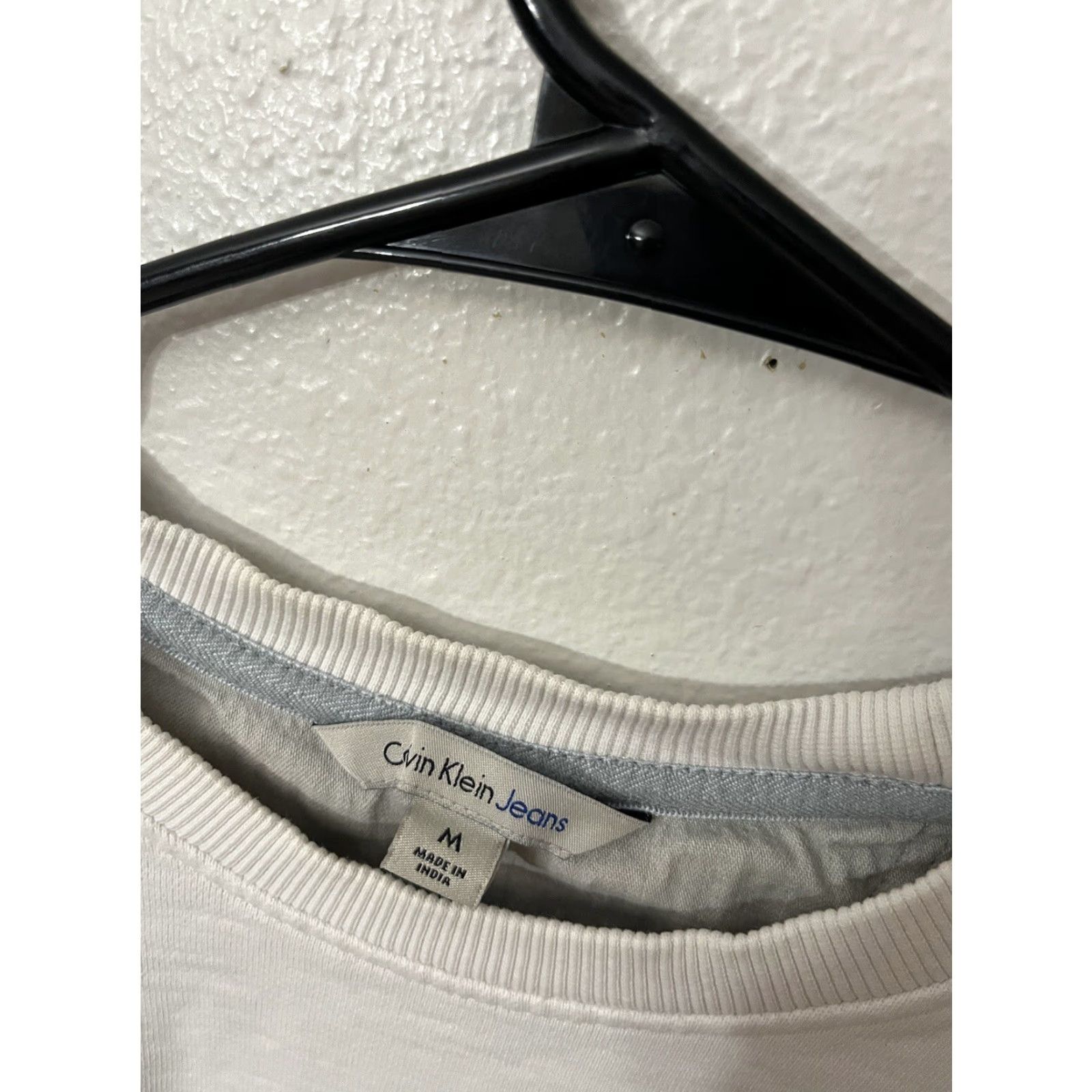 Calvin Klein Calvin Klein Jeans Sweatshirt Unisex Medium White Crew Long Sleeve Shirt Mens Size US M / EU 48-50 / 2 - 4 Thumbnail
