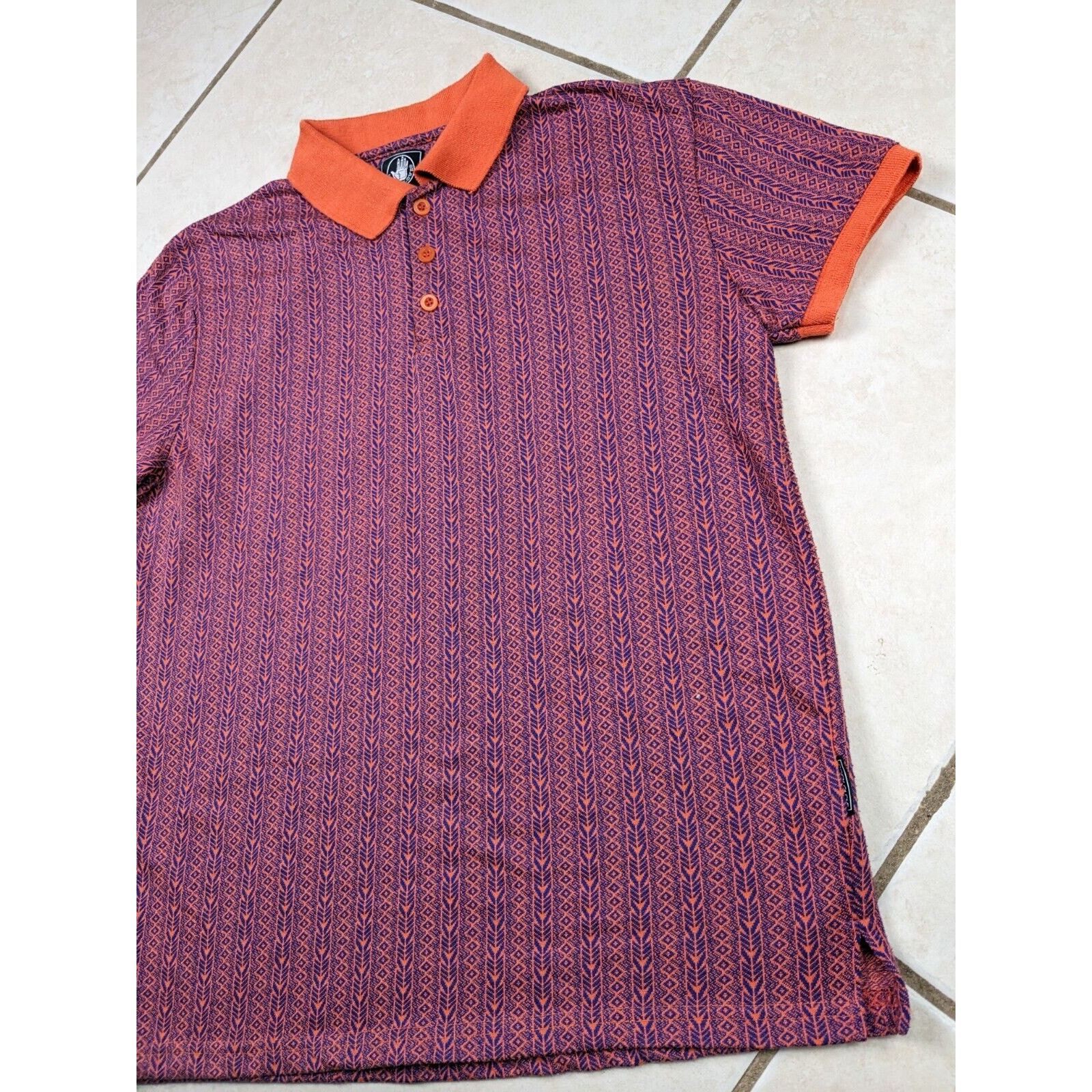 Body Glove Body Glove Colorful Collared Polo Shirt Orange Blue Retro Size US M / EU 48-50 / 2 - 4 Thumbnail