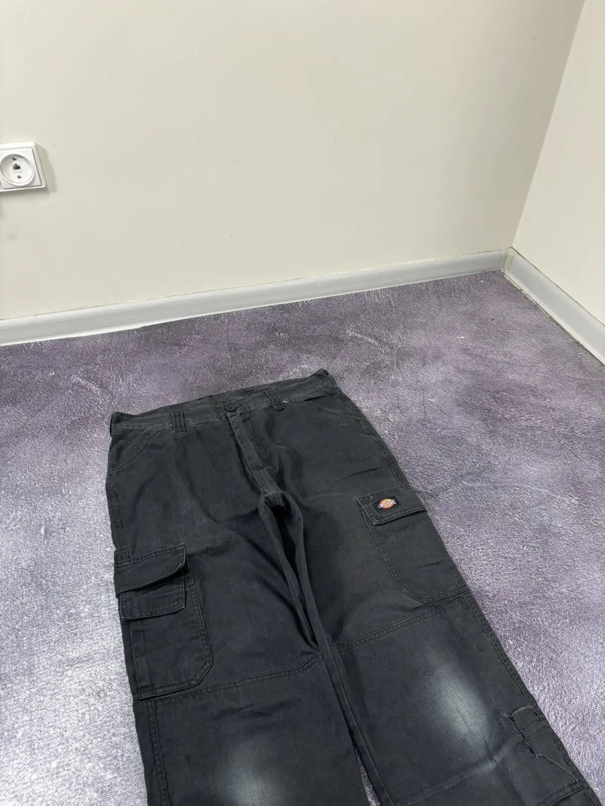 Dickies × Vintage Vintage Dickies Black Workwear Hype Baggy Cargo Pants Size US 34 / EU 50 - 4 Thumbnail