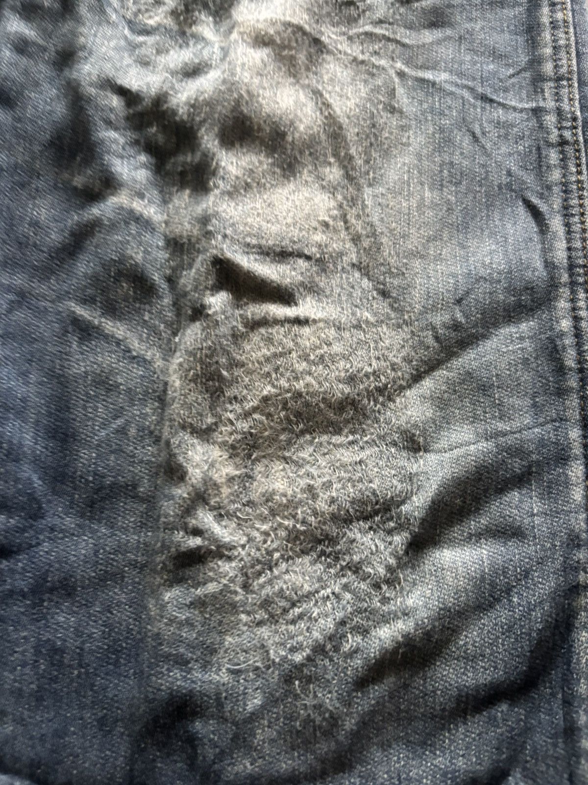 Hysteric Glamour × Japanese Brand RARE HYSTERIC GLAMOUR sweatpant denim distressed patchwork Size US 31 - 12 Thumbnail