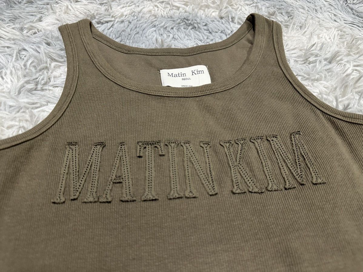 Matin Kim 🔥Y2K Vibe Matin Kim Logo Applique Ribbed Tank Top Size US M / EU 48-50 / 2 - 1 Thumbnail