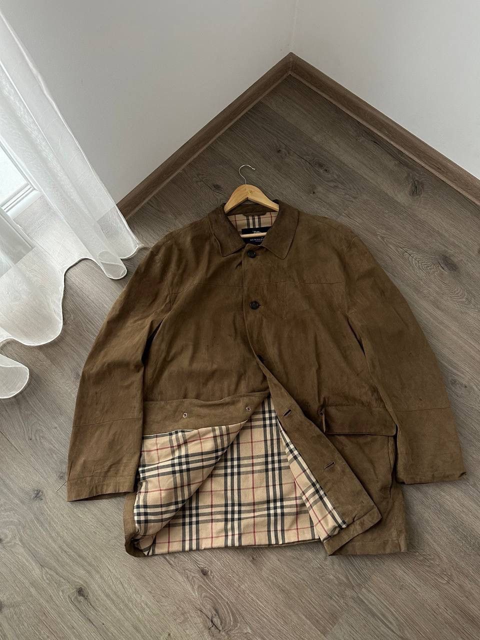 Burberry × Vintage Vintage Burberry Nova Check Brown Coats Jacket Size US L / EU 52-54 / 3 - 1 Thumbnail