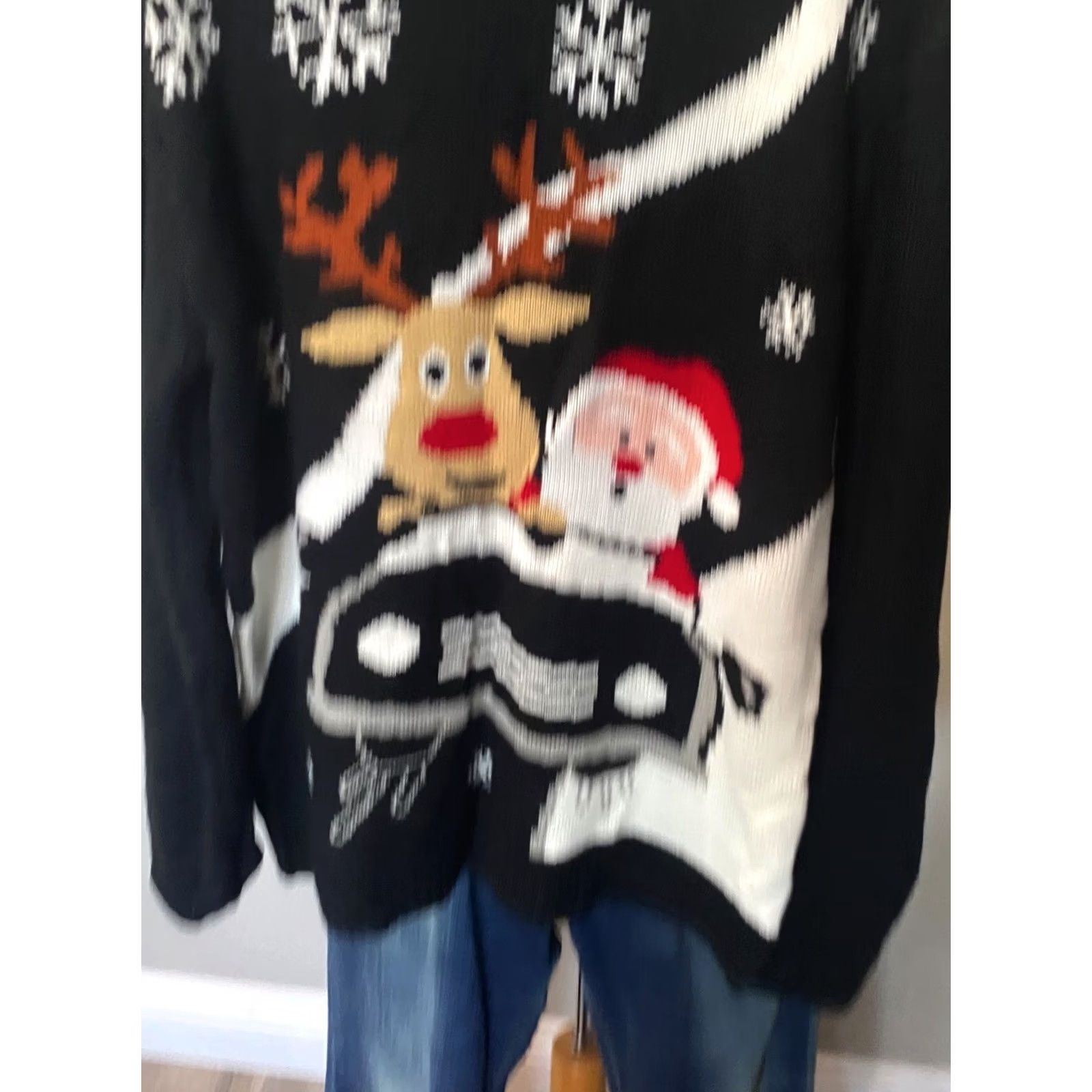 Vintage SWEATER Santa Rudolph Car Christmas Large L Vest Mens Size US L / EU 52-54 / 3 - 2 Thumbnail
