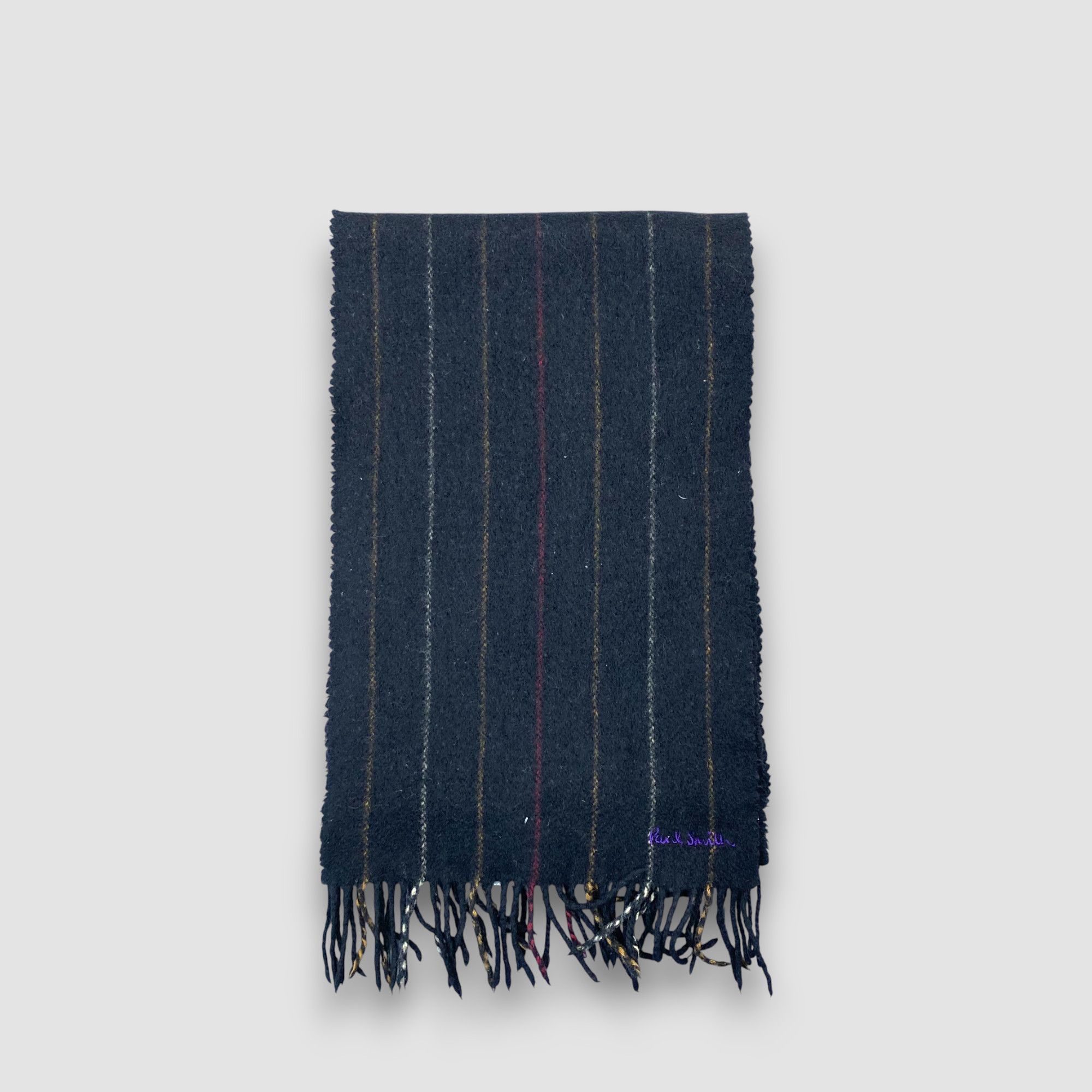 Paul Smith Vintage Paul Smith Scarf Muffler Wool Fringe Winter Scarves Size ONE SIZE - 2 Thumbnail
