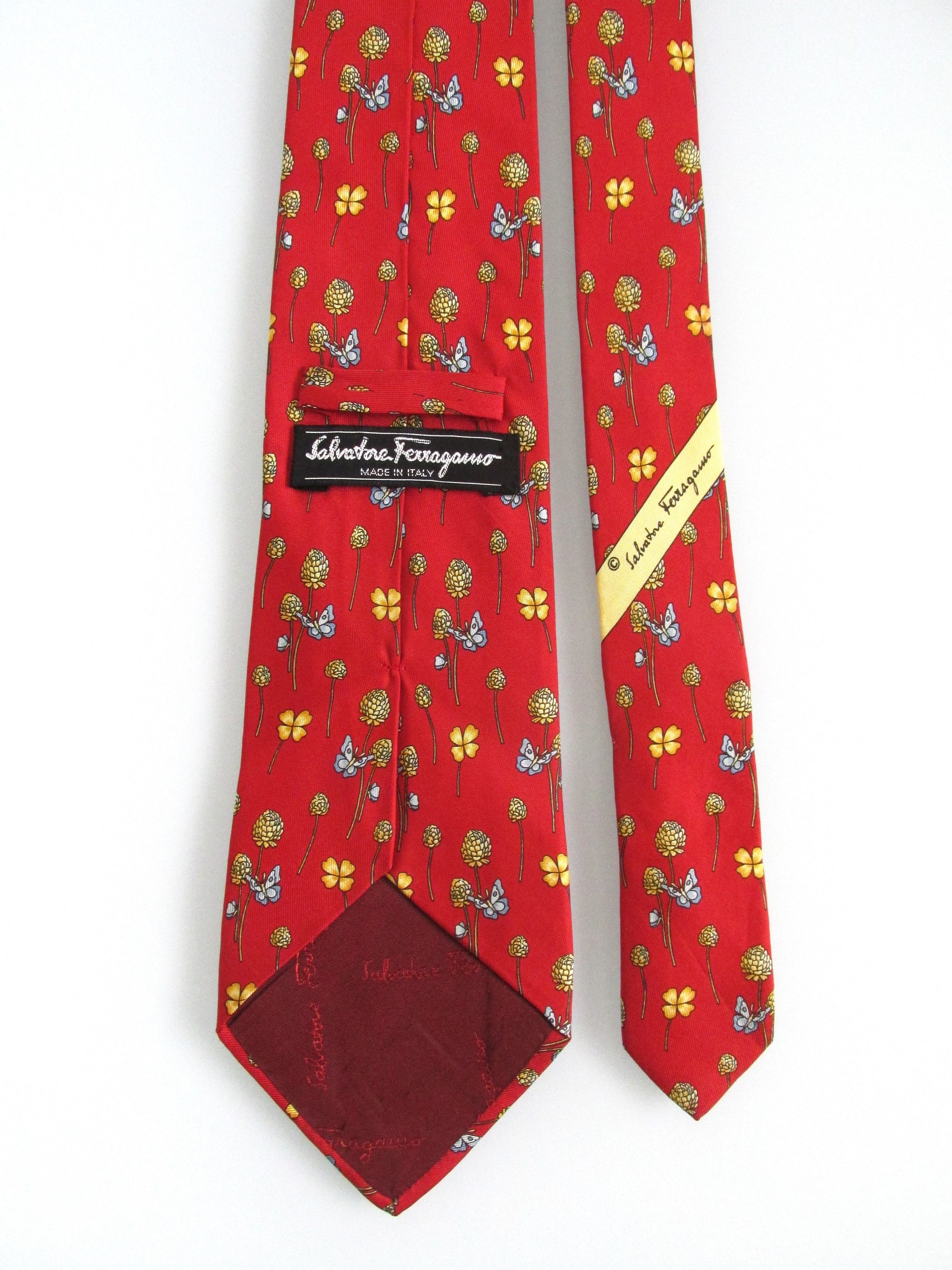 Salvatore Ferragamo Salvatore Ferragamo Men's Silk Tie Size ONE SIZE - 4 Thumbnail