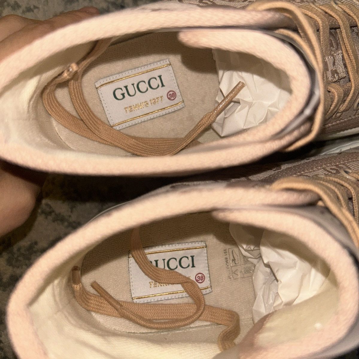 Gucci Gucci GG High Top Sneaker Rose size 38 Size US 8 / IT 38 - 4 Thumbnail