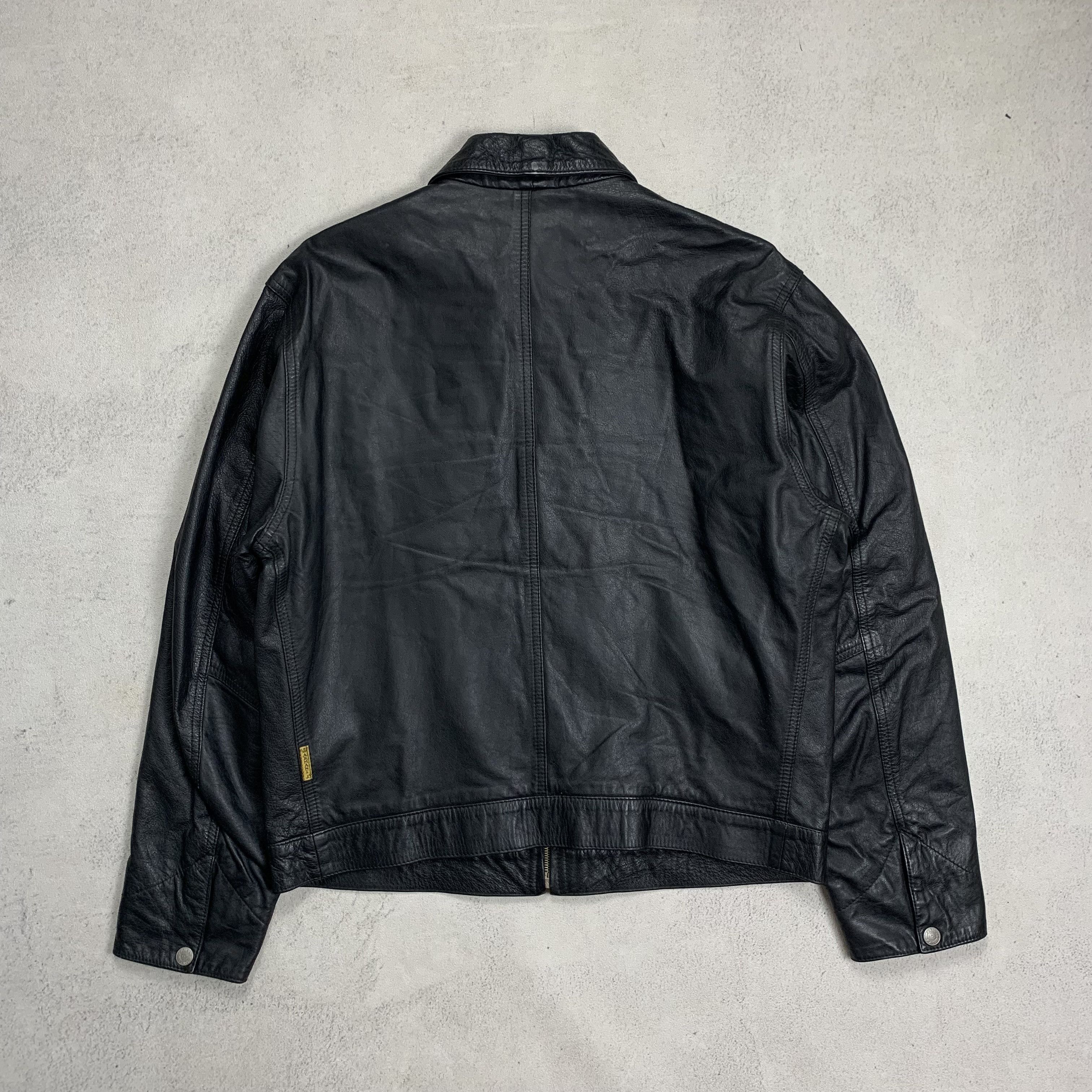 Armani Vintage Armani Jeans Leather Jacket Size US L / EU 52-54 / 3 - 8 Thumbnail