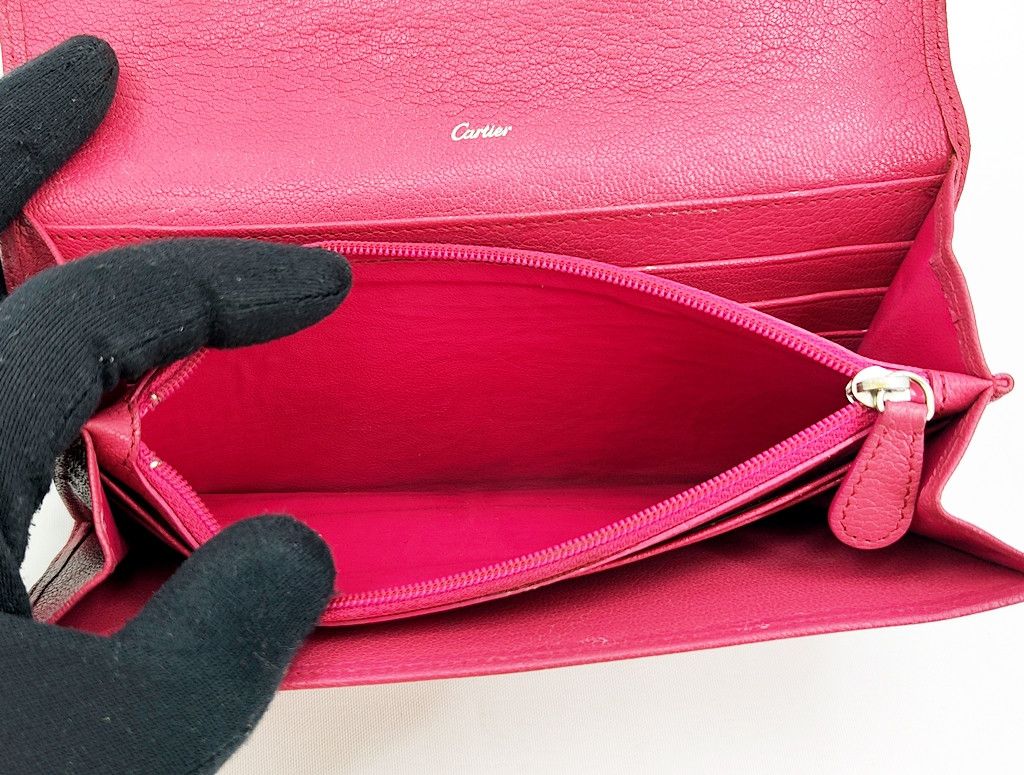 Cartier authentic CARTIER LOVE fuchsia long leather wallet Size ONE SIZE - 7 Thumbnail