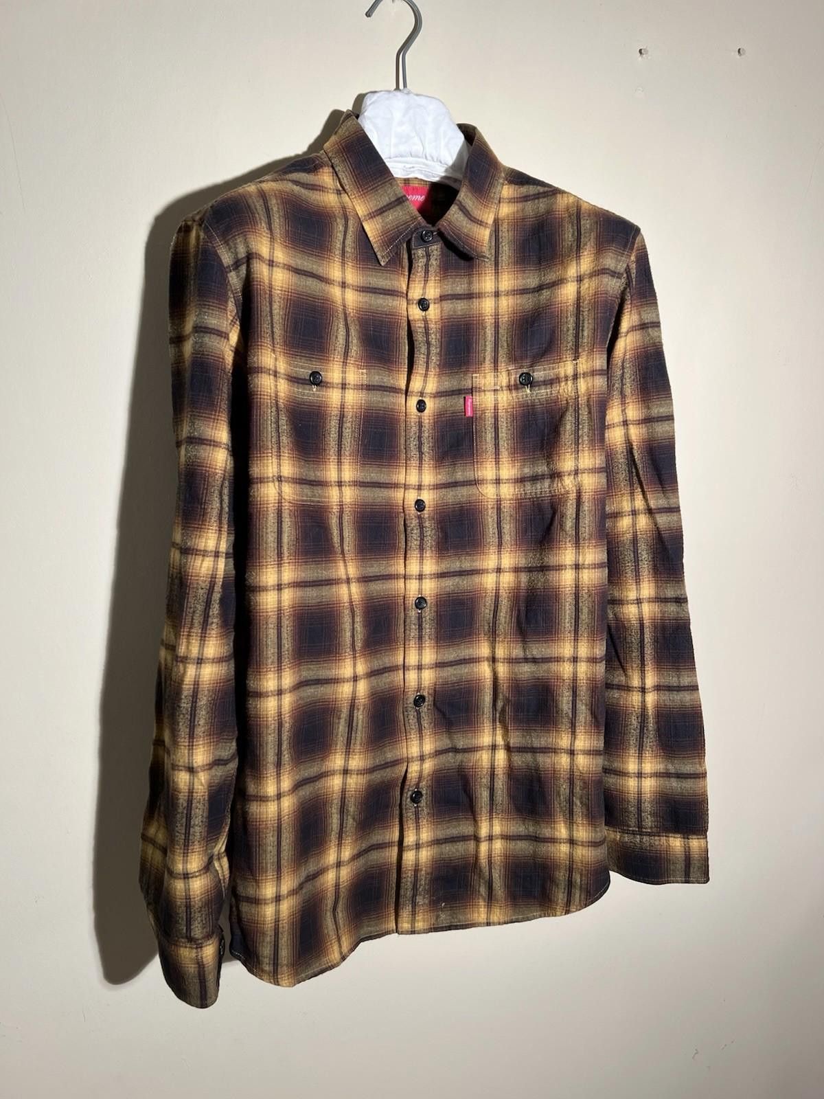 Supreme Pre-Owned SUPREME PLAID SHIRT BROWN LARGE Size US L / EU 52-54 / 3 - 3 Thumbnail