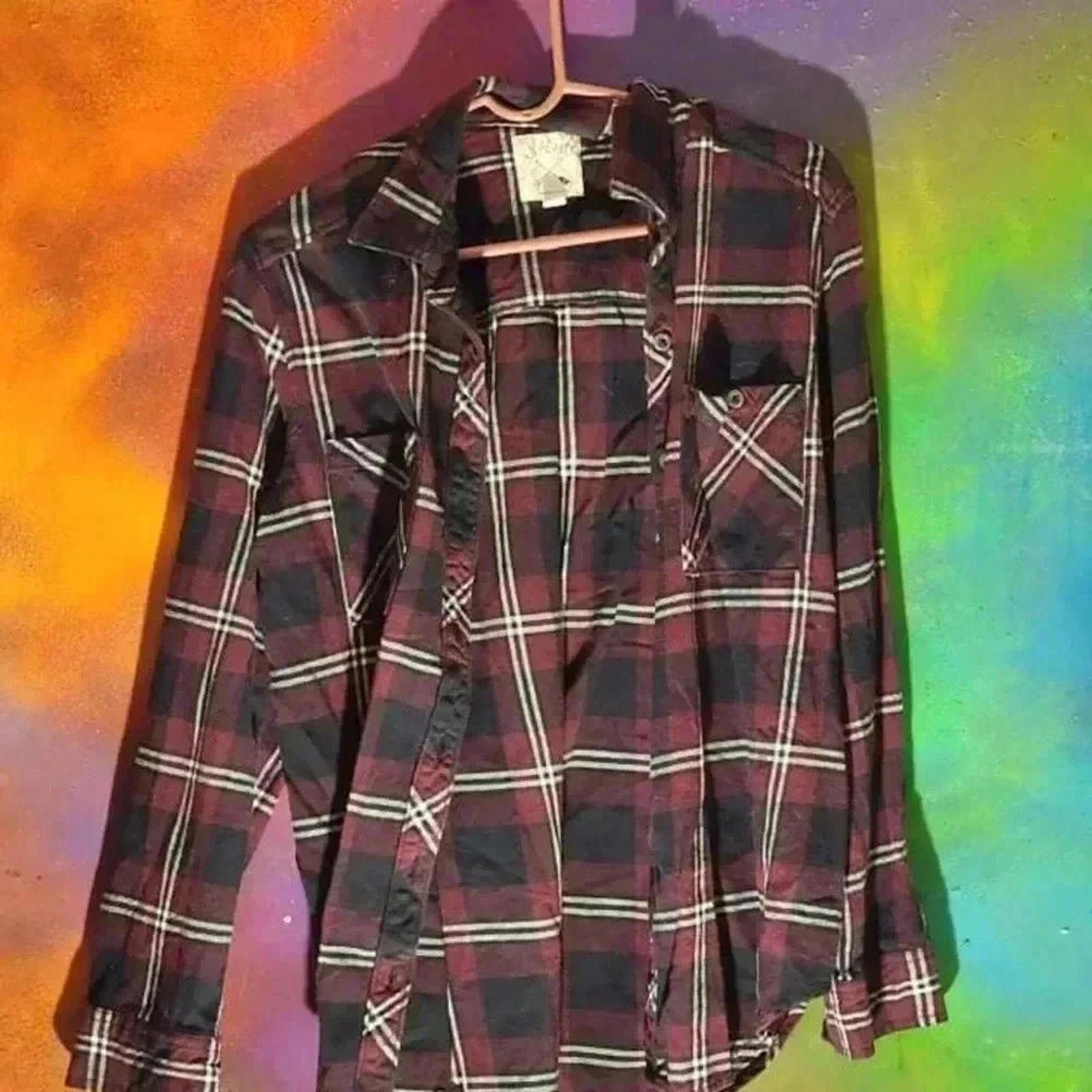 Designer LA Hearts Women's Plaid Flannel Shirt - Size L Size L / US 10 / IT 46 - 1 Thumbnail