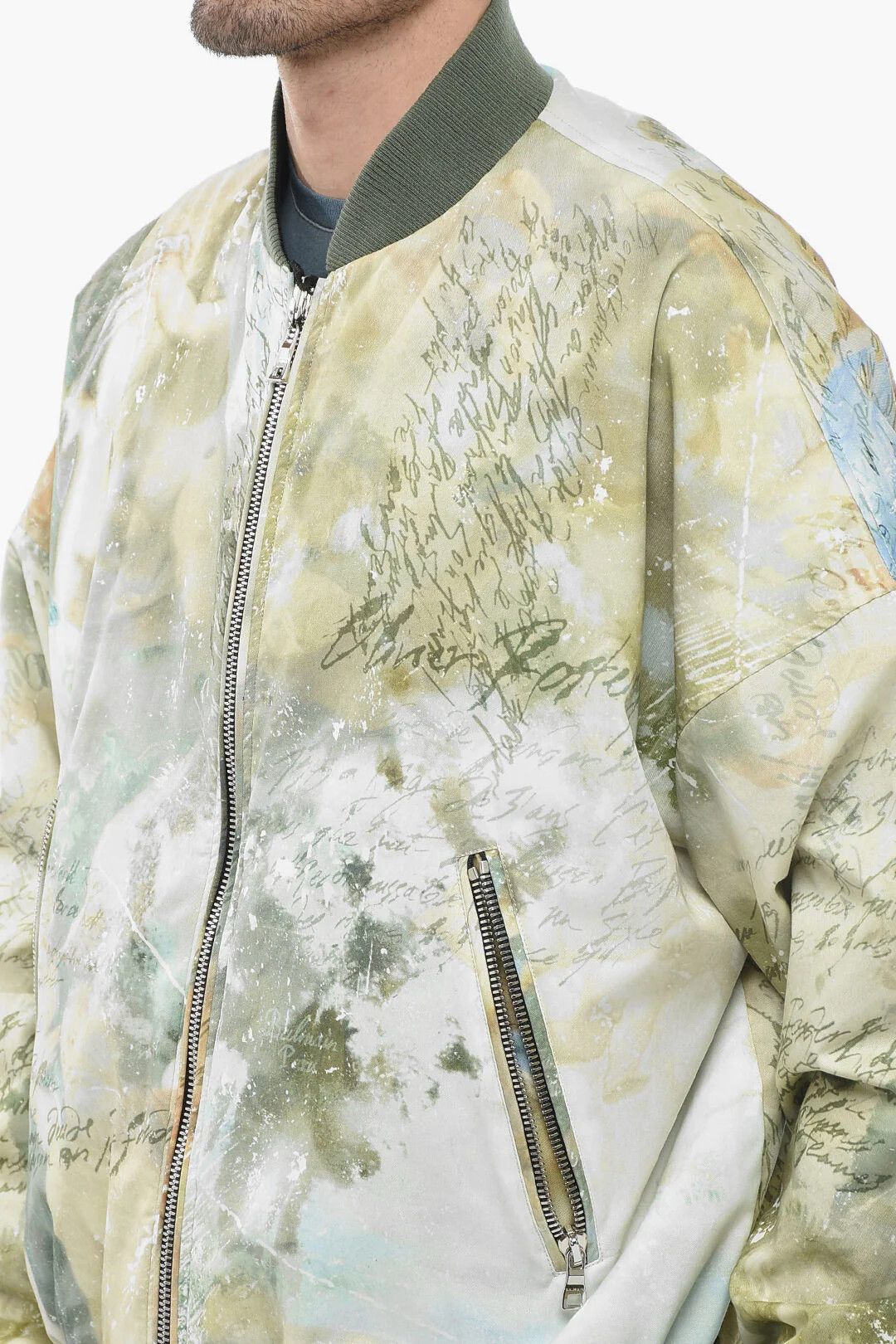 Balmain og1mm0326 Reversible Bomber Jacket in Green Size US M / EU 48-50 / 2 - 3 Thumbnail