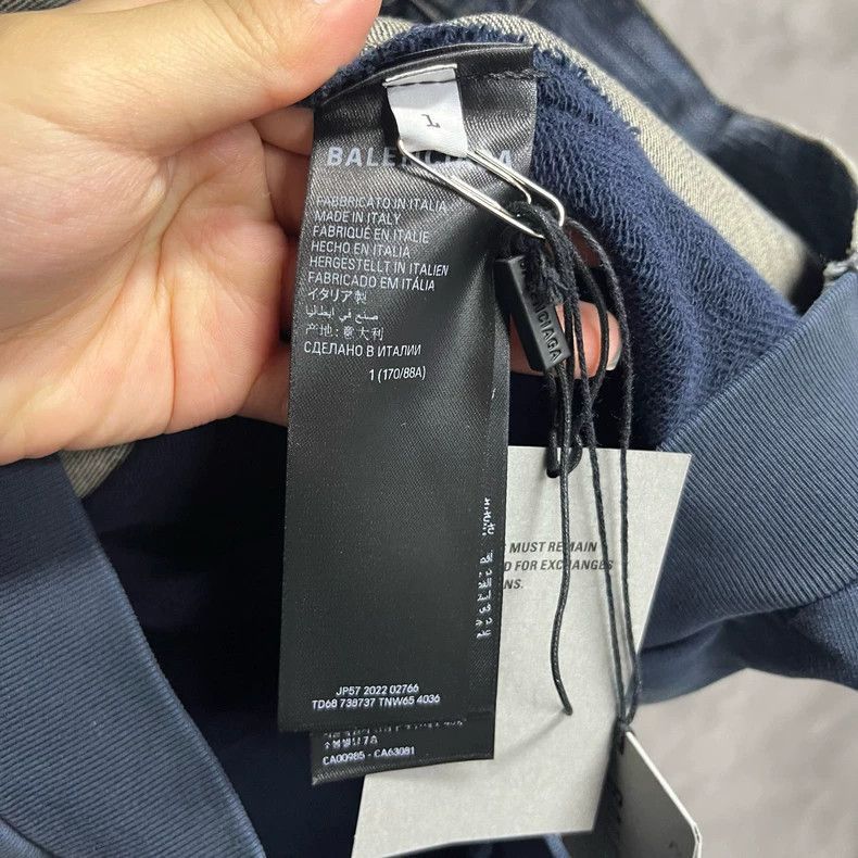 Balenciaga Blue Button-Up Hooded Oversized Jacket-2506 Size US M / EU 48-50 / 2 - 3 Thumbnail
