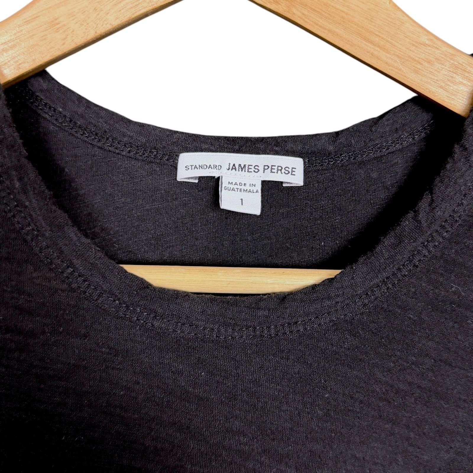 James Perse James Perse Women's Size 1 Black S/S 100% Cotton T-Shirt Size S / US 4 / IT 40 - 2 Thumbnail