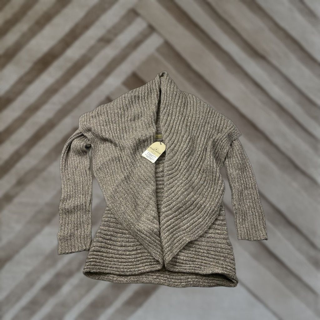 Vintage NWT Simply Naturals Cardigan Woman Bohemian Cozy Open Front Beige One Size Regular Be ige Alpaca Acrylic Knit Sweater Pockets Long Sleeve Size ONE SIZE - 1 Thumbnail