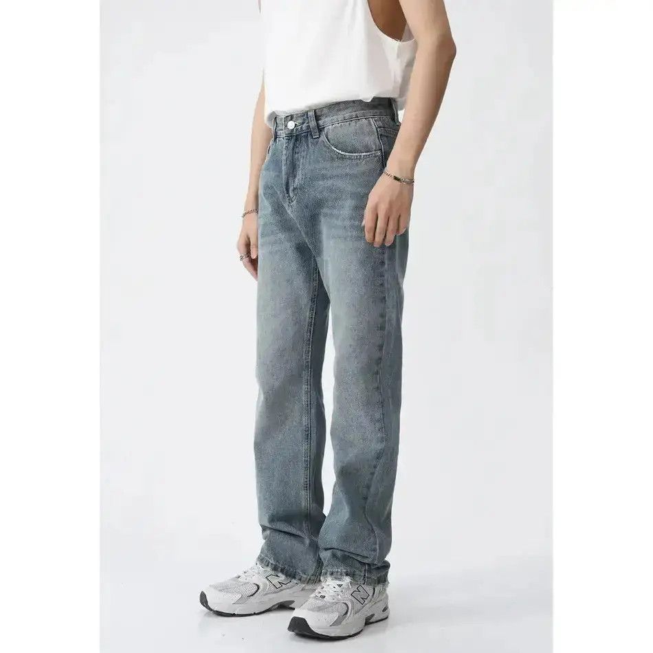 Japanese Brand Retro loose straight leg micro flared jeans Size US 32 / EU 48 - 1 Thumbnail