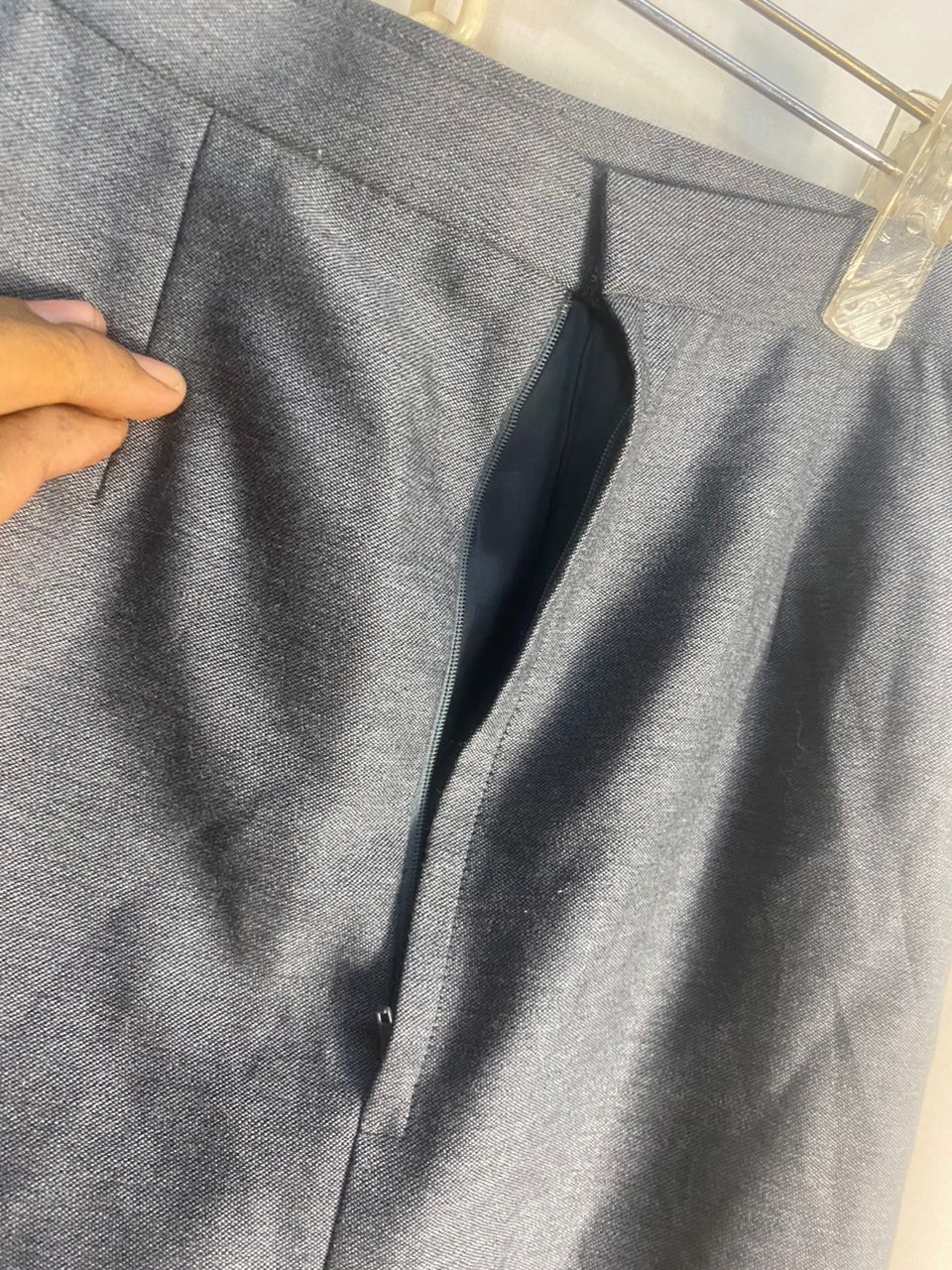 Dior Christian Dior grey wool skirt Size 31" - 8 Thumbnail