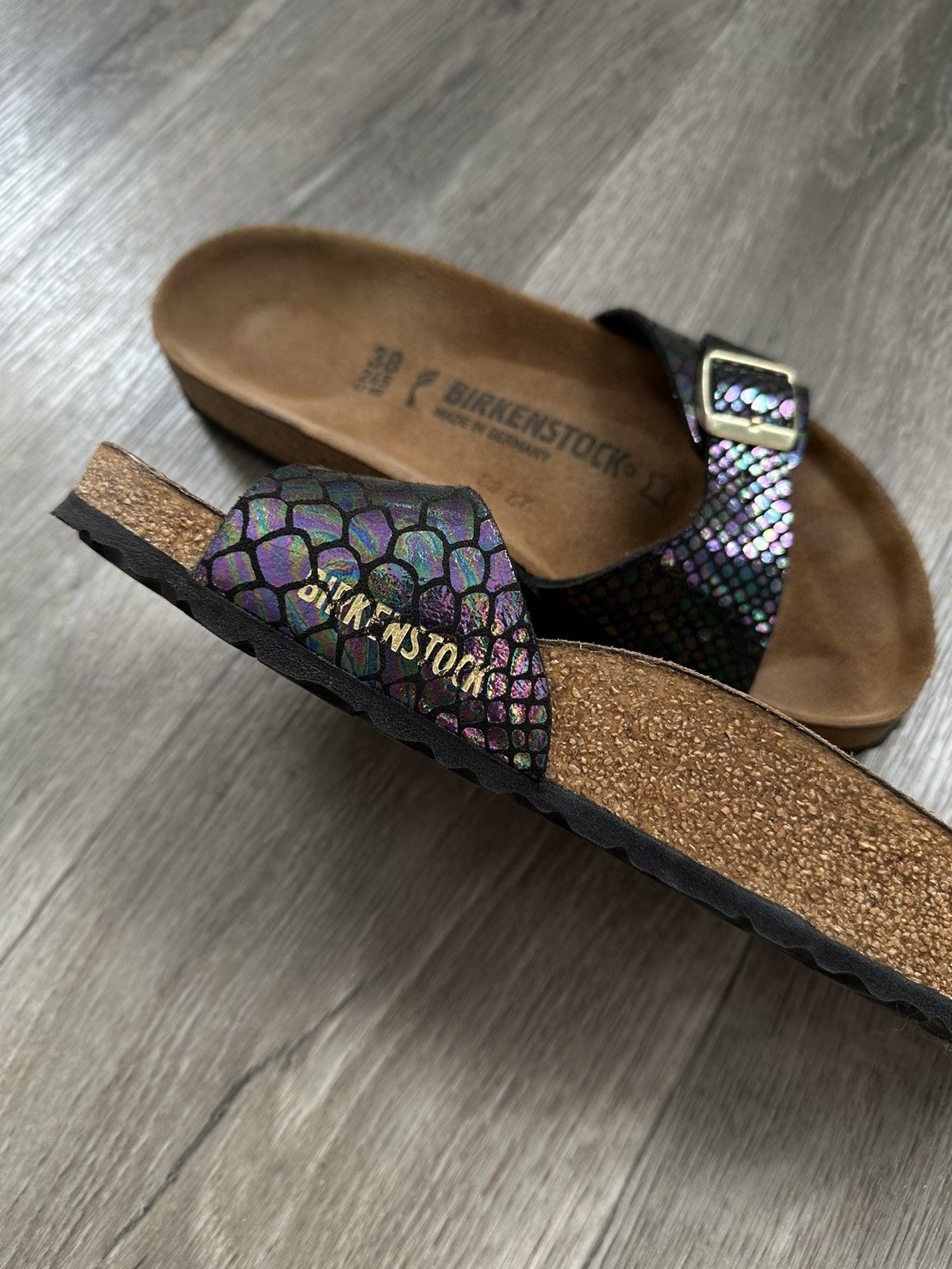 Birkenstock × Vintage 🫧Birkenstock Vintage Patent Leather Buckle Sandals Size US 8 / IT 38 - 5 Thumbnail