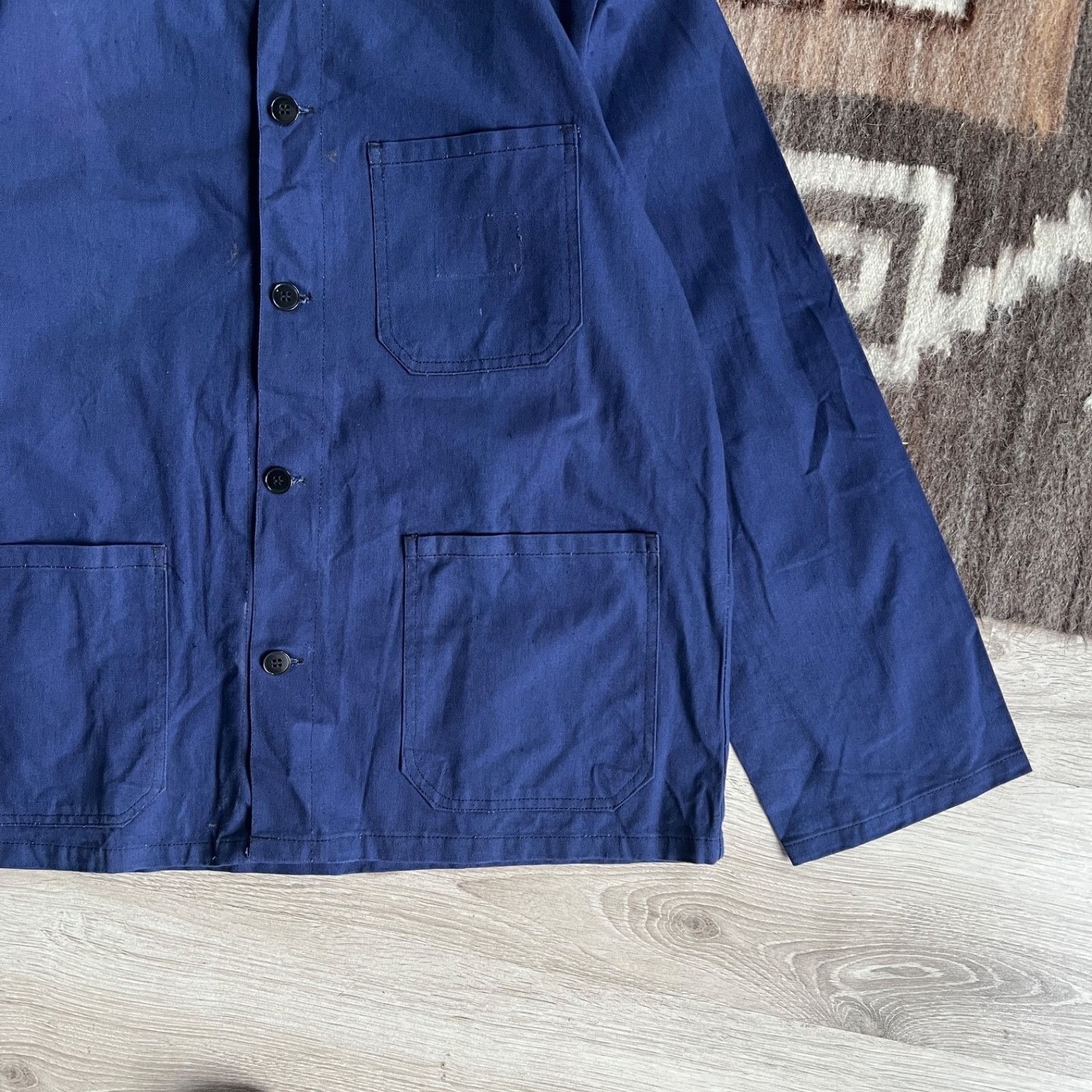 Vintage Vintage French Workwear Cotton Chore Utility Jacket 9758AC Size US M / EU 48-50 / 2 - 5 Thumbnail