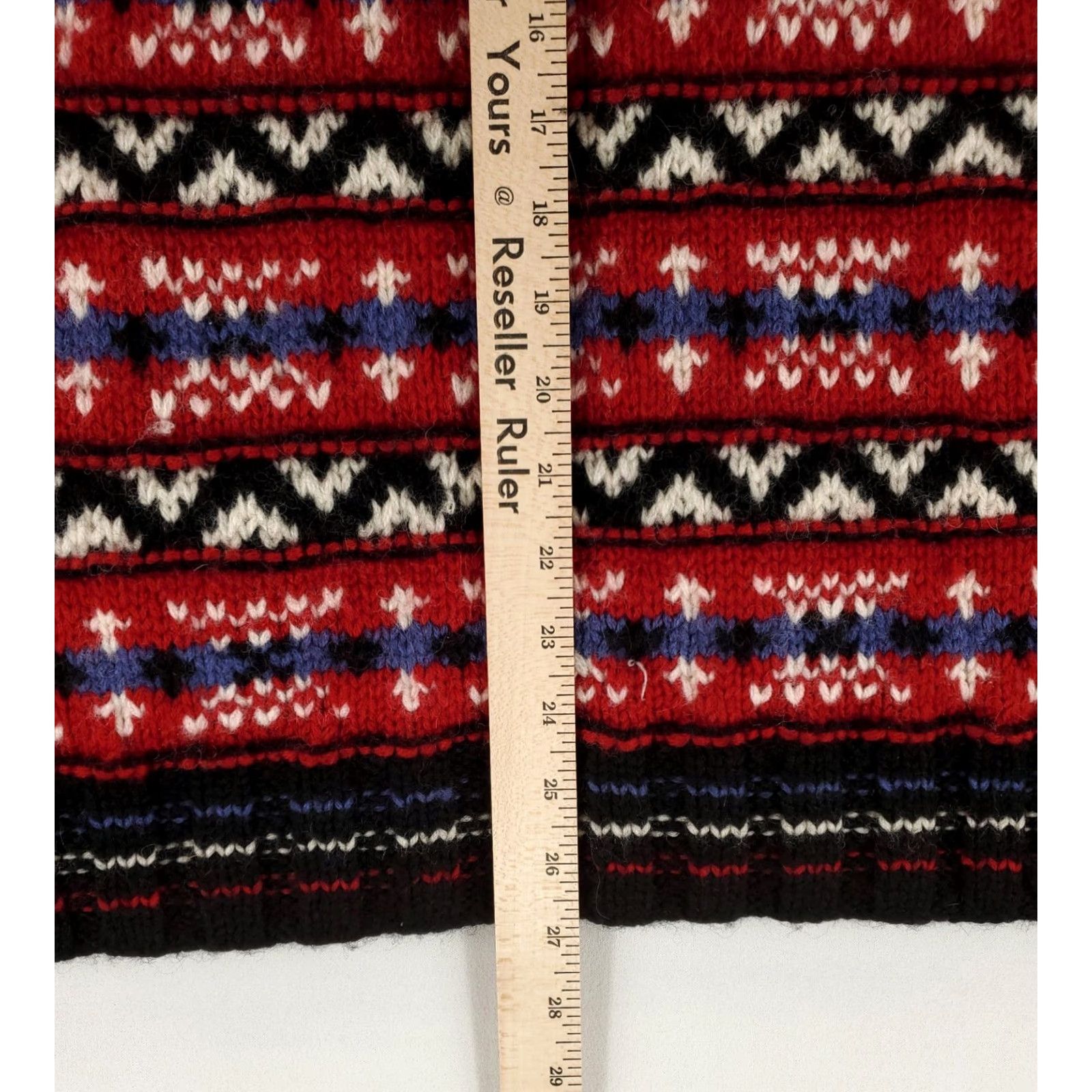Jones New York Jones New York Sweater Wool Turtleneck Hand Knit Chunky Red Black Womens M Multicolor Pullover Womens M Size M / US 6-8 / IT 42-44 - 6 Thumbnail