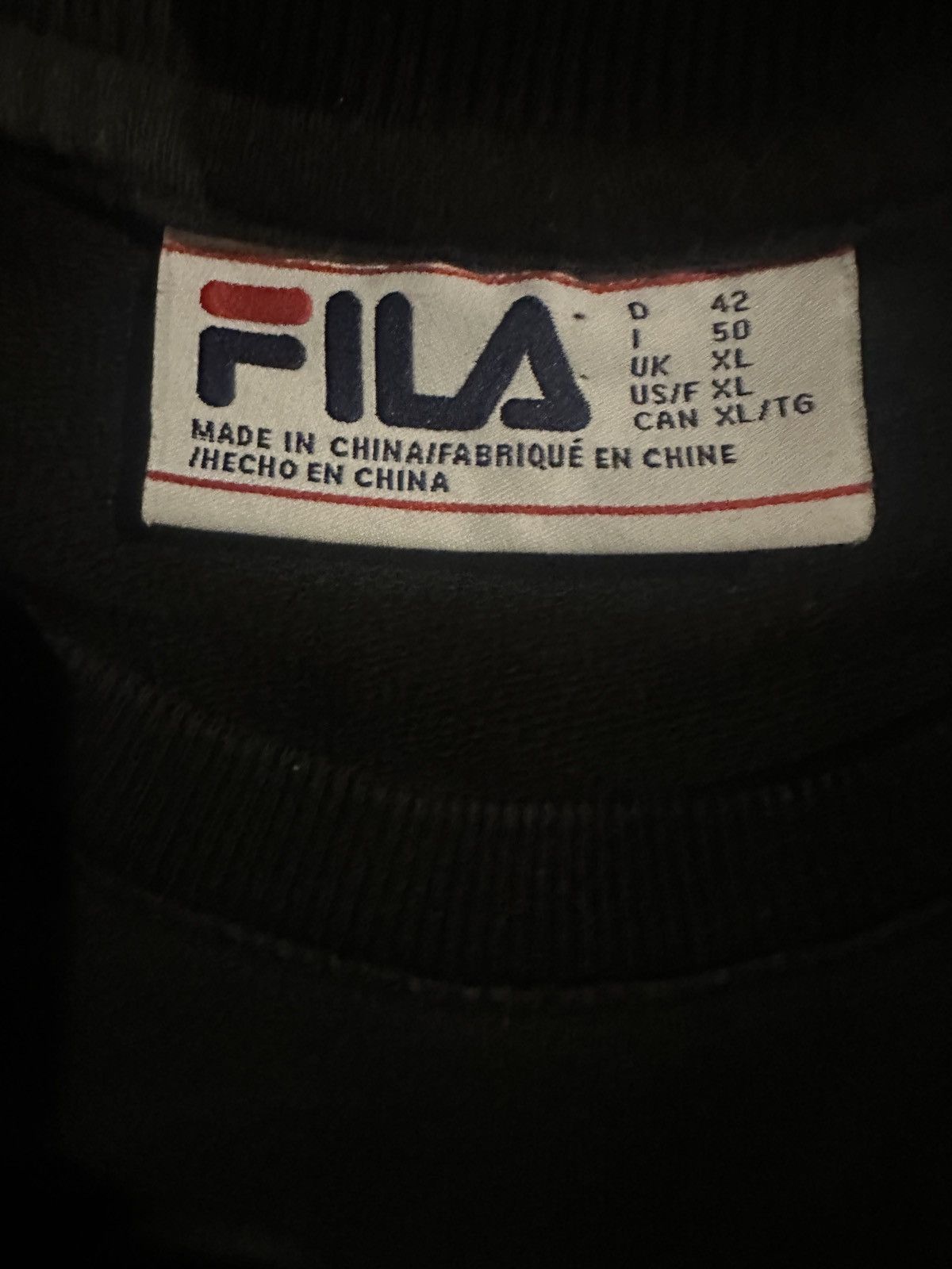 Fila × Vintage Black on Black Fila Long Sleeve T-Shirt Size US XL / EU 56 / 4 - 3 Thumbnail