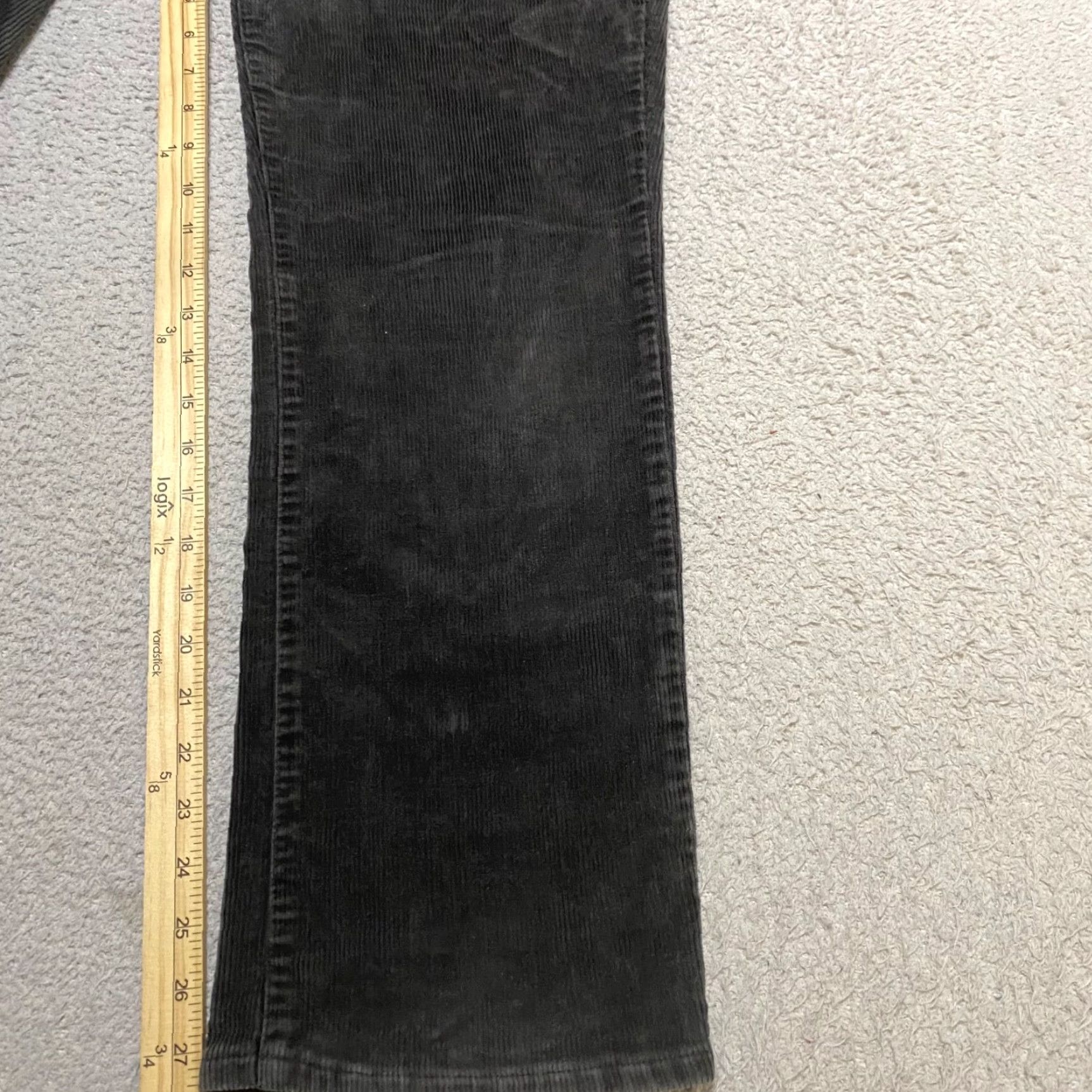 Chaps Chaps Jeans 12P Petite Gray Corduroy Straight Mid Rise 5-Pocket Design Womens Bagged? Size 34" / US 12 / IT 48 - 6 Thumbnail