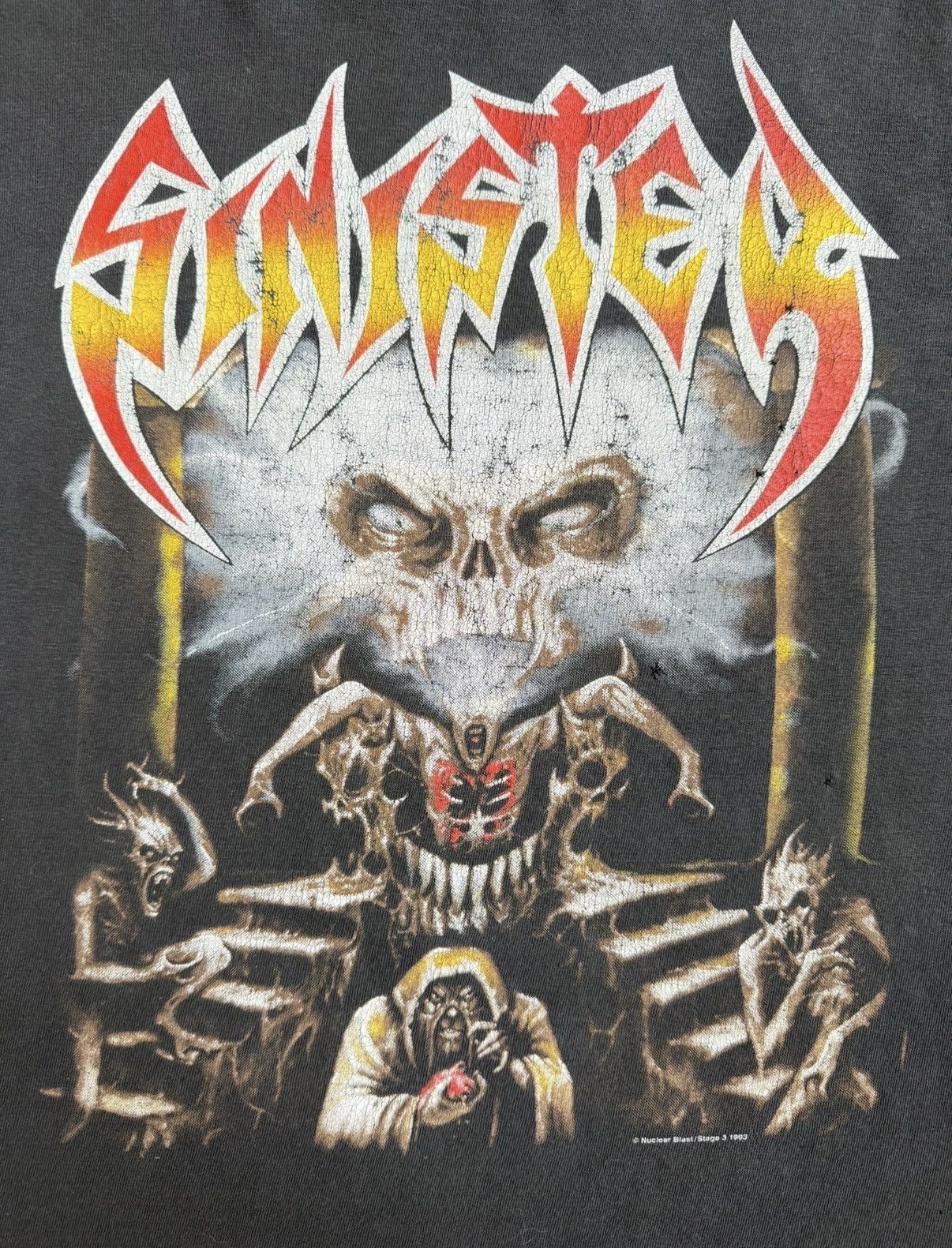 Band Tees Vintage Sinister 1993 Diabolical Summoning 90s metal rare Size US XL / EU 56 / 4 - 3 Thumbnail