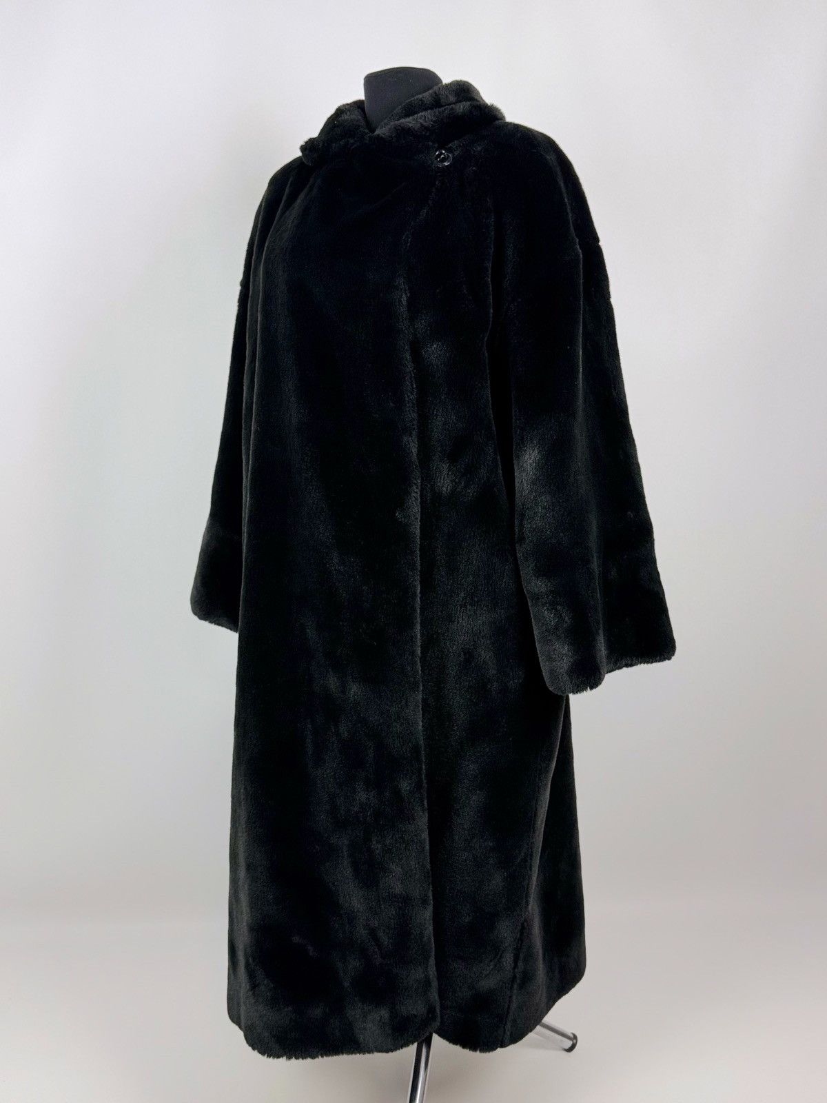 Sonia Rykiel Sonia Rykiel Paris Faux-Fur Maxi Length Black Overcoat Size ONE SIZE - 1 Thumbnail