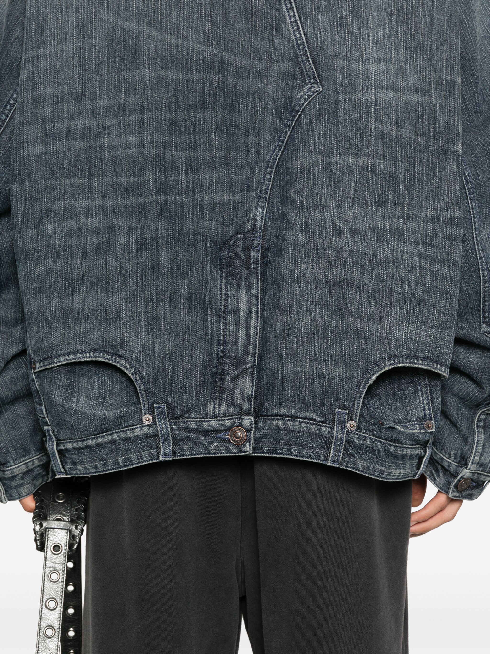Balenciaga os11x0724 Deconstructed Denim Jacket in Blue Size US L / EU 52-54 / 3 - 5 Thumbnail