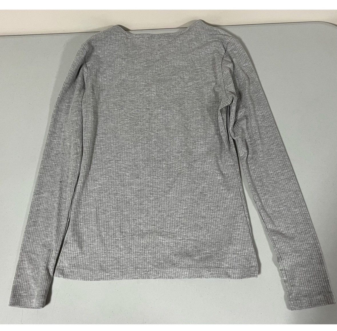 Japanese Brand Gray Criss-Cross Long Sleeve Tee T-Shirt Top Blouse Size S ⛓ Size S / US 4 / IT 40 - 2 Thumbnail