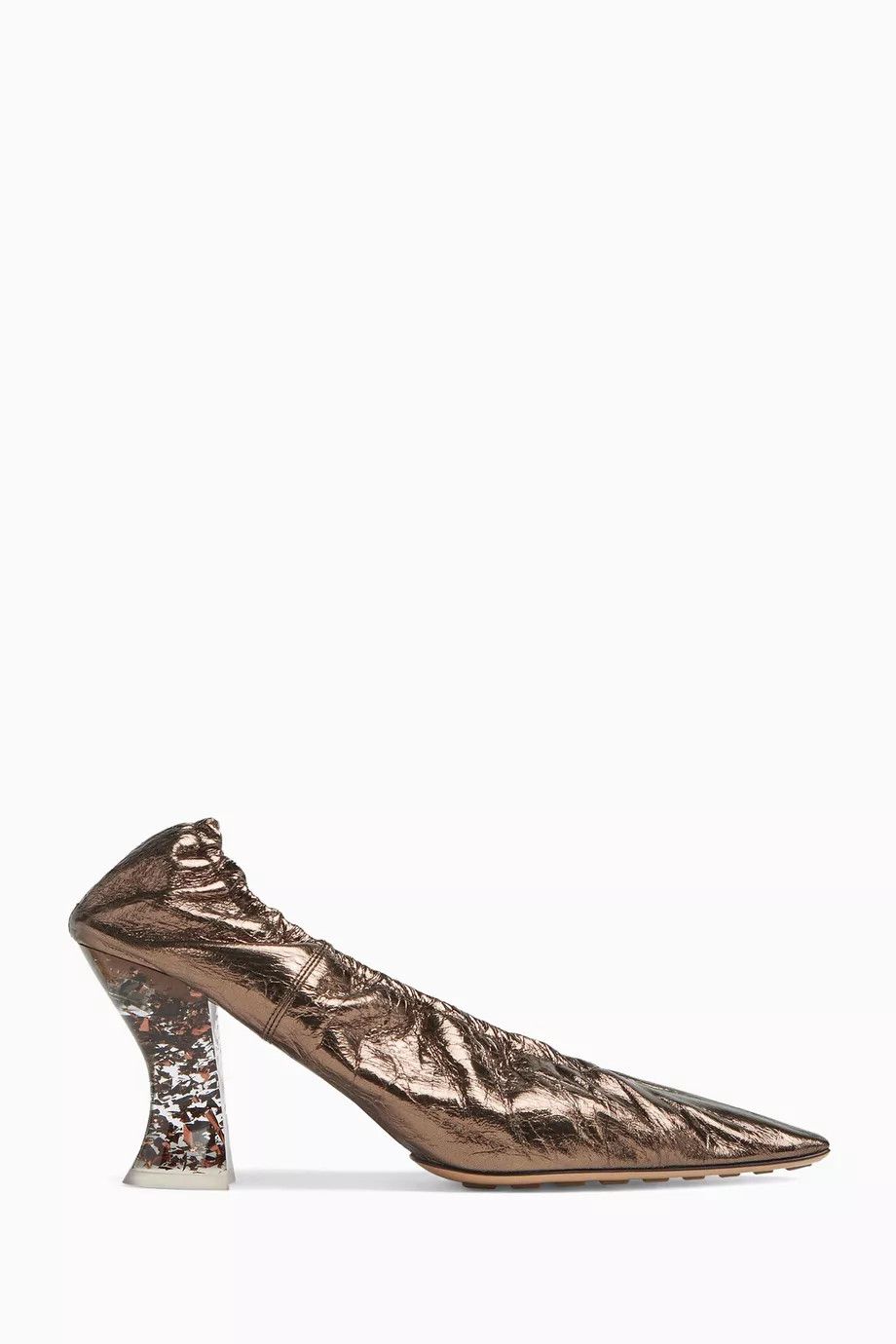 Bottega Veneta o1y0725 Spool Heel Pumps in Brown Size US 5 / IT 35 - 1 Thumbnail