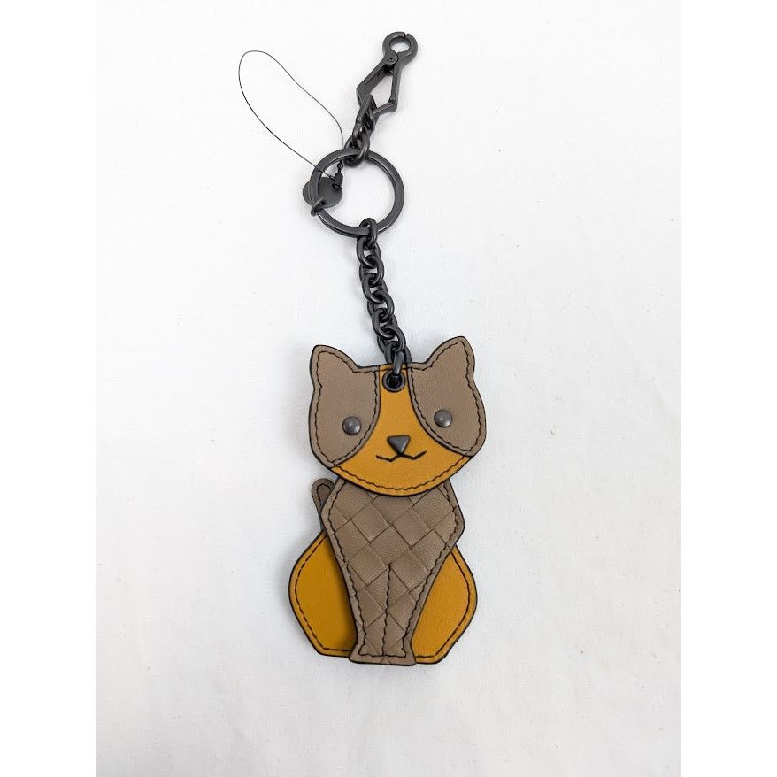 Bottega Veneta o1rshd1 Size: OS / Nappa Intrecciato Keyring in Orange/Brown Size ONE SIZE - 2 Thumbnail
