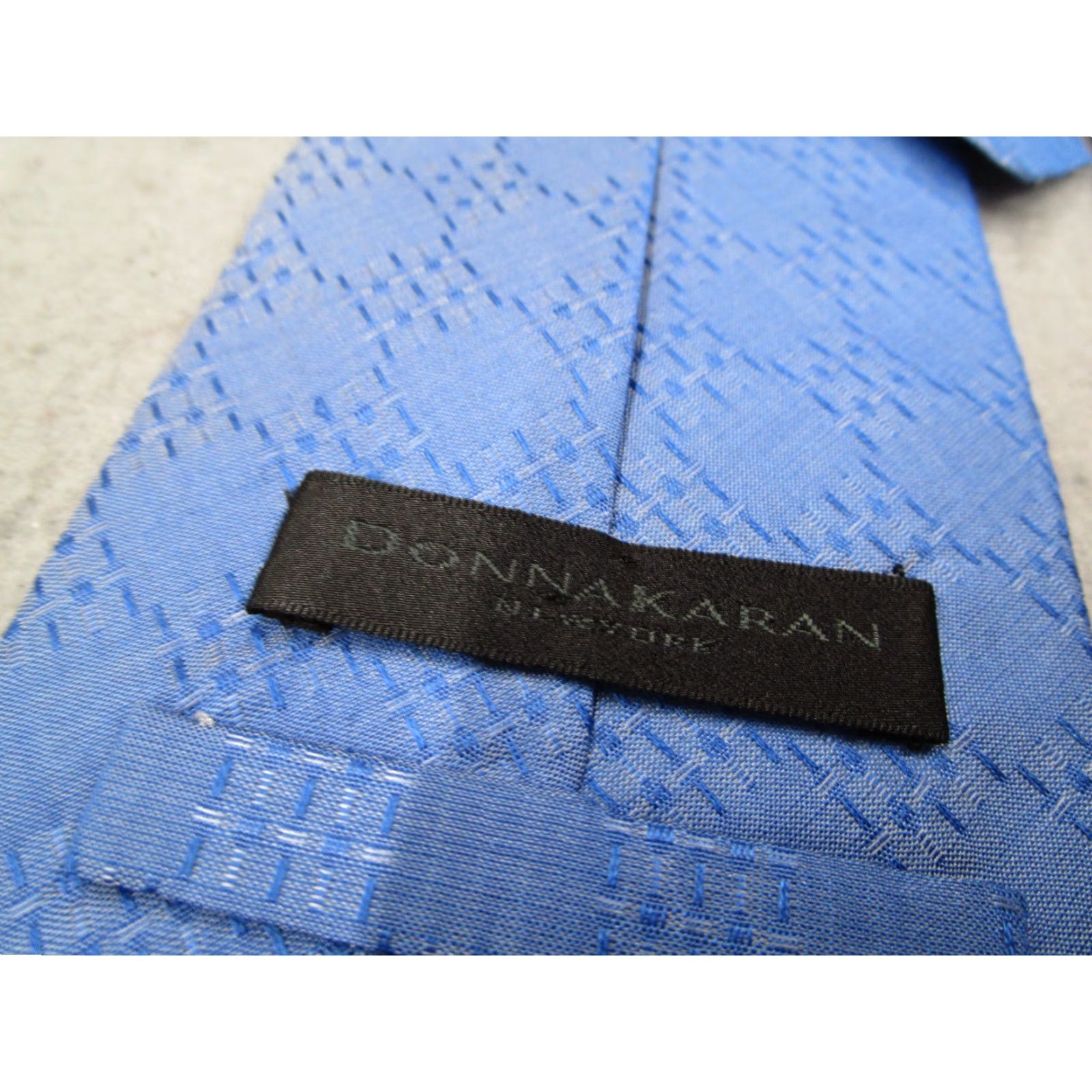 Donna Karan Donna Karan Neck Tie One Size Blue Silk Abstract Designer Luxury Made in USA Mens Size ONE SIZE - 3 Thumbnail