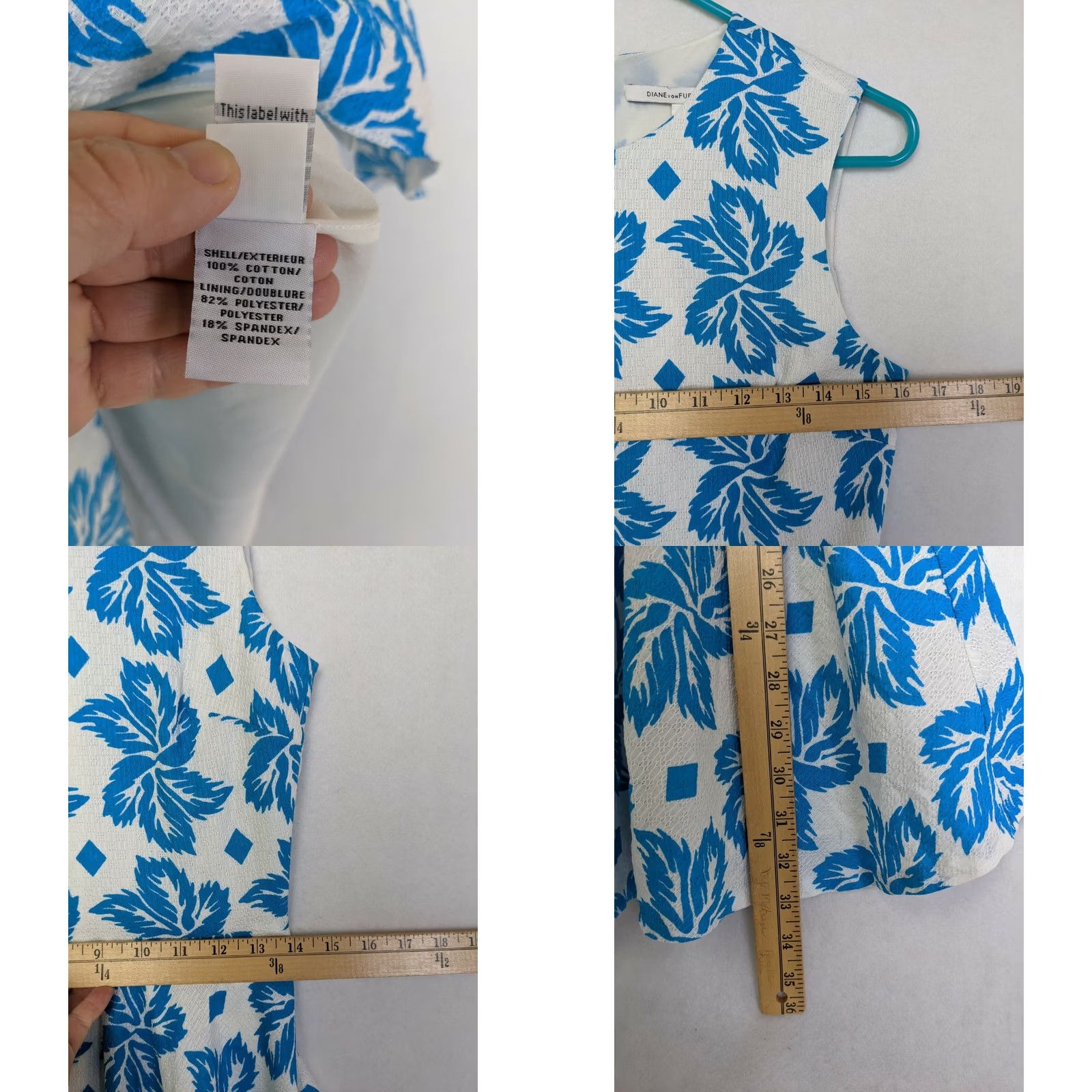 Diane von Furstenberg Diane von Furstenberg Jeannie Women's Fit & Flare Leaf Dress size 4 Size 27" / US 4 / IT 40 - 8 Thumbnail