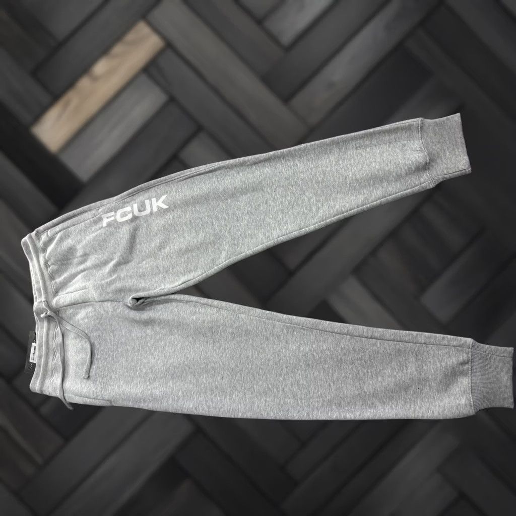 French Connection FCUK Grey Activewear Sweatpants Men L Relaxed Tapered Size US 33 - 1 Thumbnail