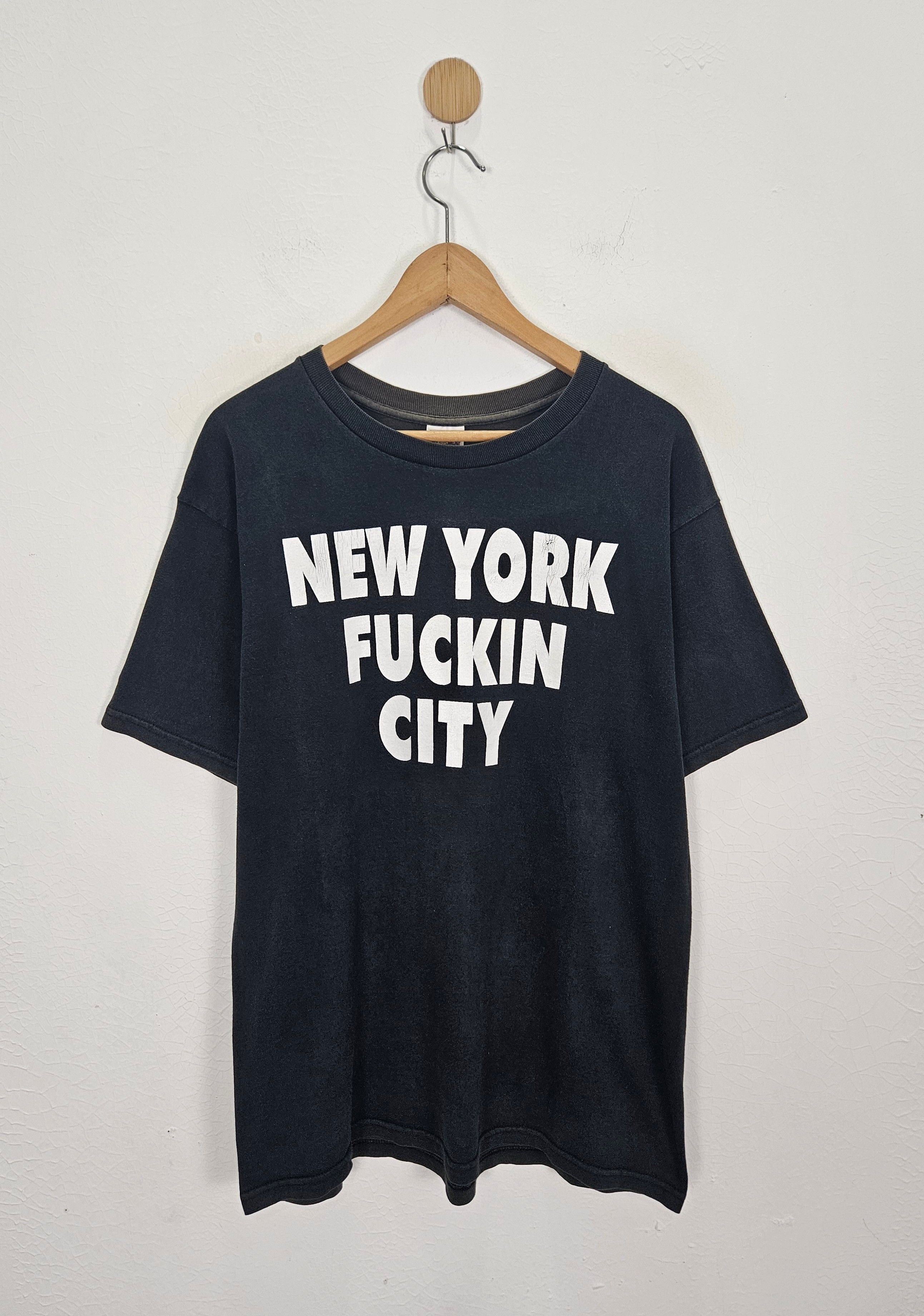 Vintage Vintage New York Fucking City NY Shirt Size US L / EU 52-54 / 3 - 1 Thumbnail