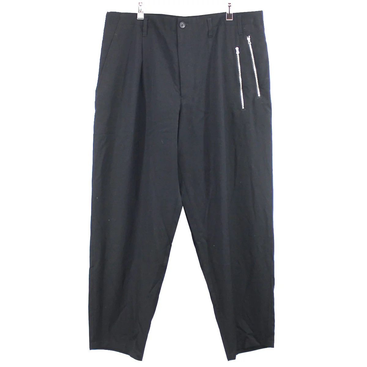 Yohji Yamamoto Yohji Yamamoto Pour Homme Left Side Zip Trouser - HH-P39-100 Size US 38 / EU 54 - 6 Thumbnail