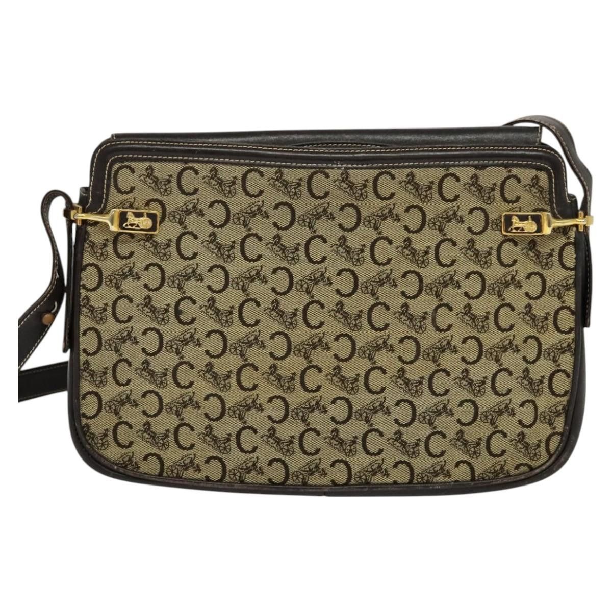 Celine CELINE C Sulky Shoulder Bag Canvas Beige Gold Size ONE SIZE - 2 Thumbnail